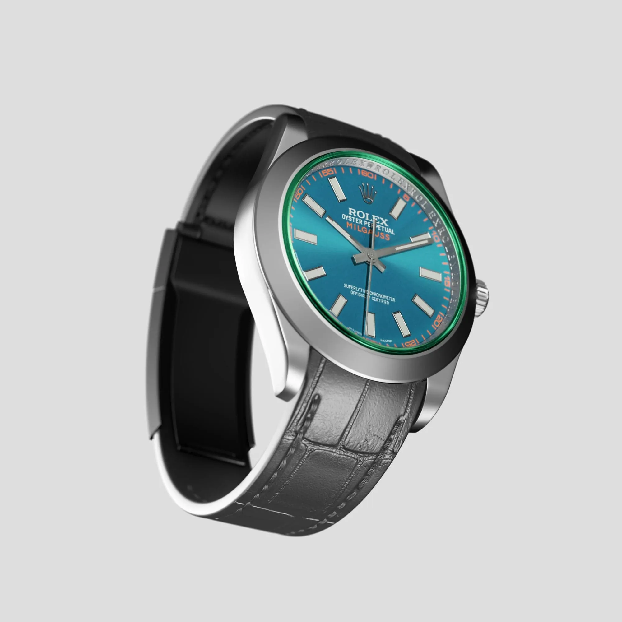 Sport Band For Rolex Milgauss In Alligator