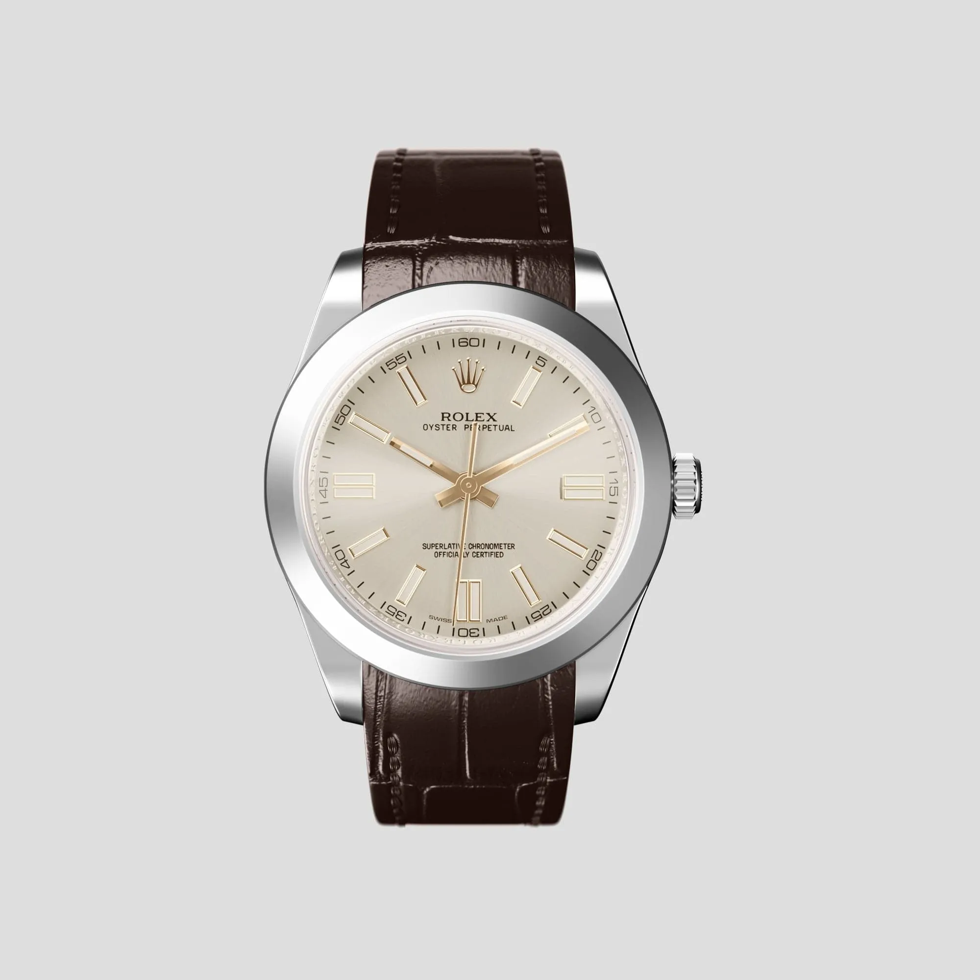 Sport Band For Rolex Oyster Perpetual 36mm In Alligator