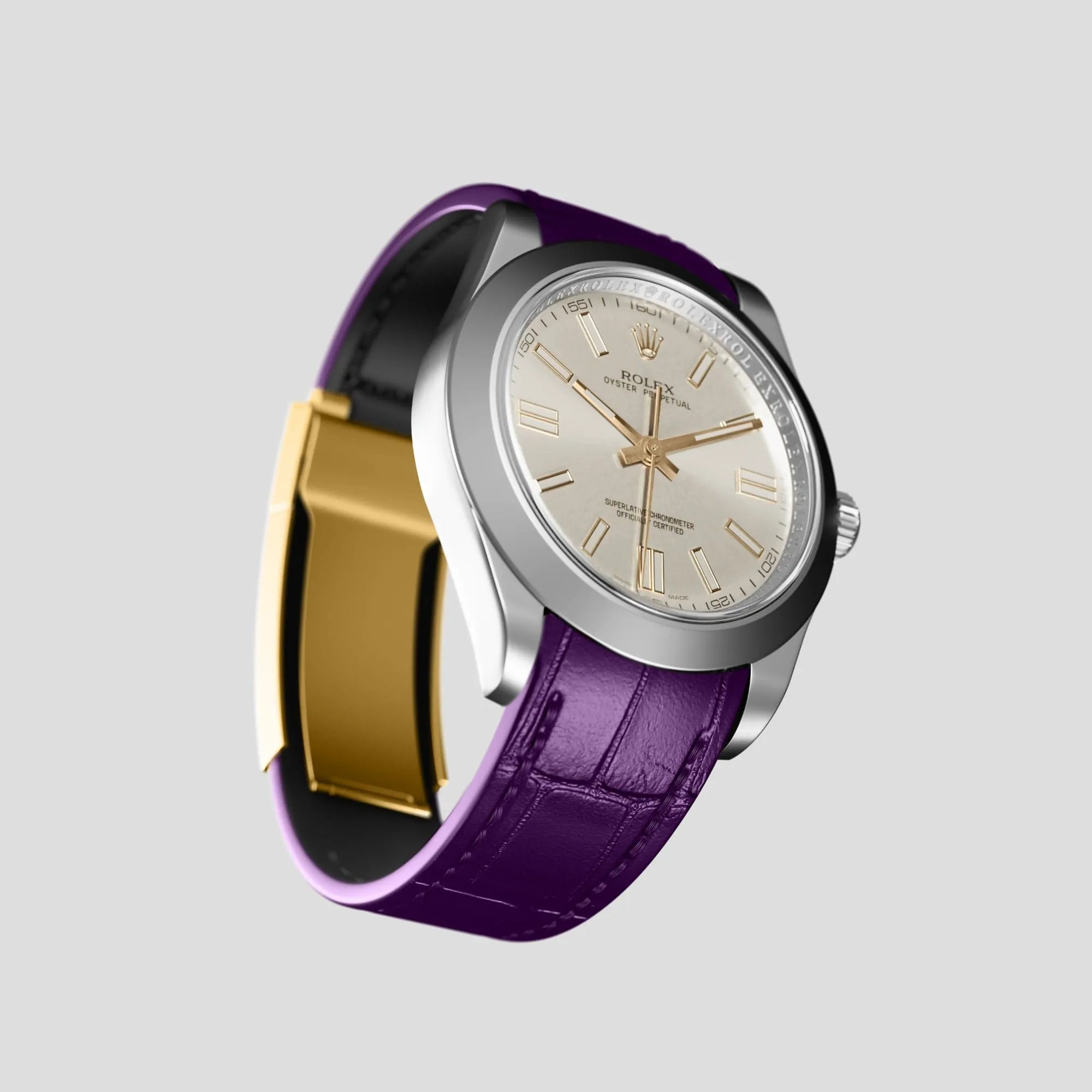 Sport Band For Rolex Oyster Perpetual 36mm In Alligator