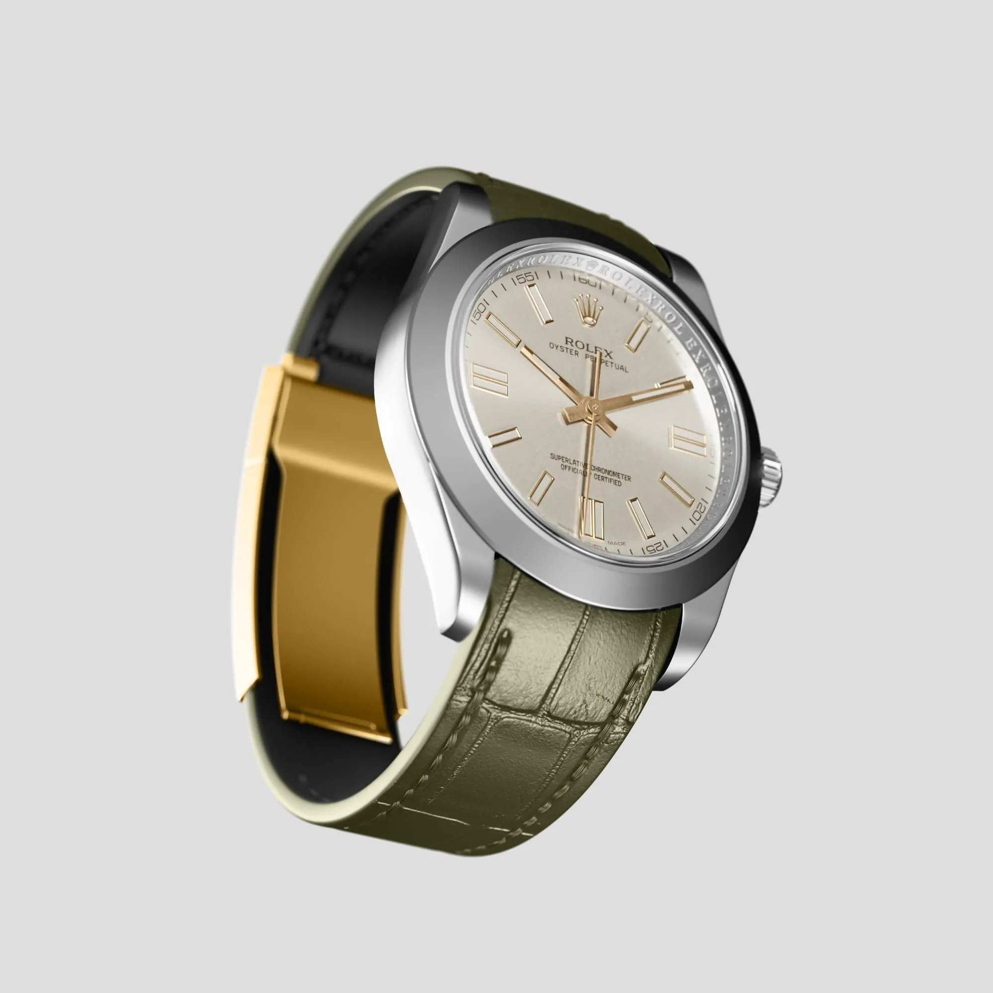 Sport Band For Rolex Oyster Perpetual 36mm In Alligator