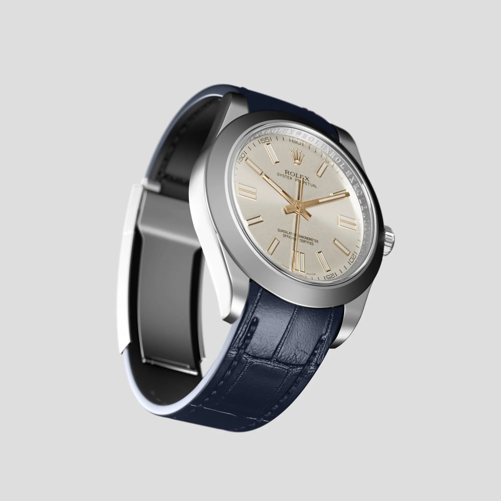 Sport Band For Rolex Oyster Perpetual 36mm In Alligator