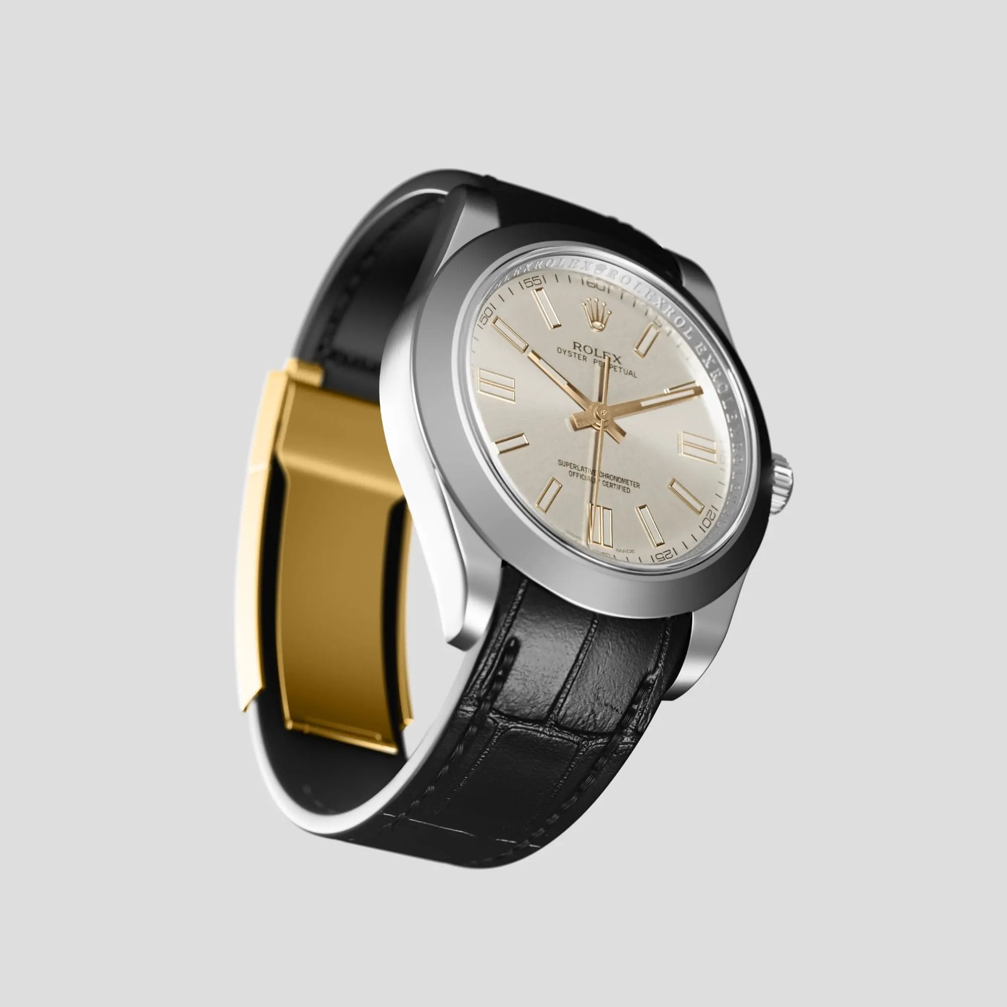 Sport Band For Rolex Oyster Perpetual 36mm In Alligator