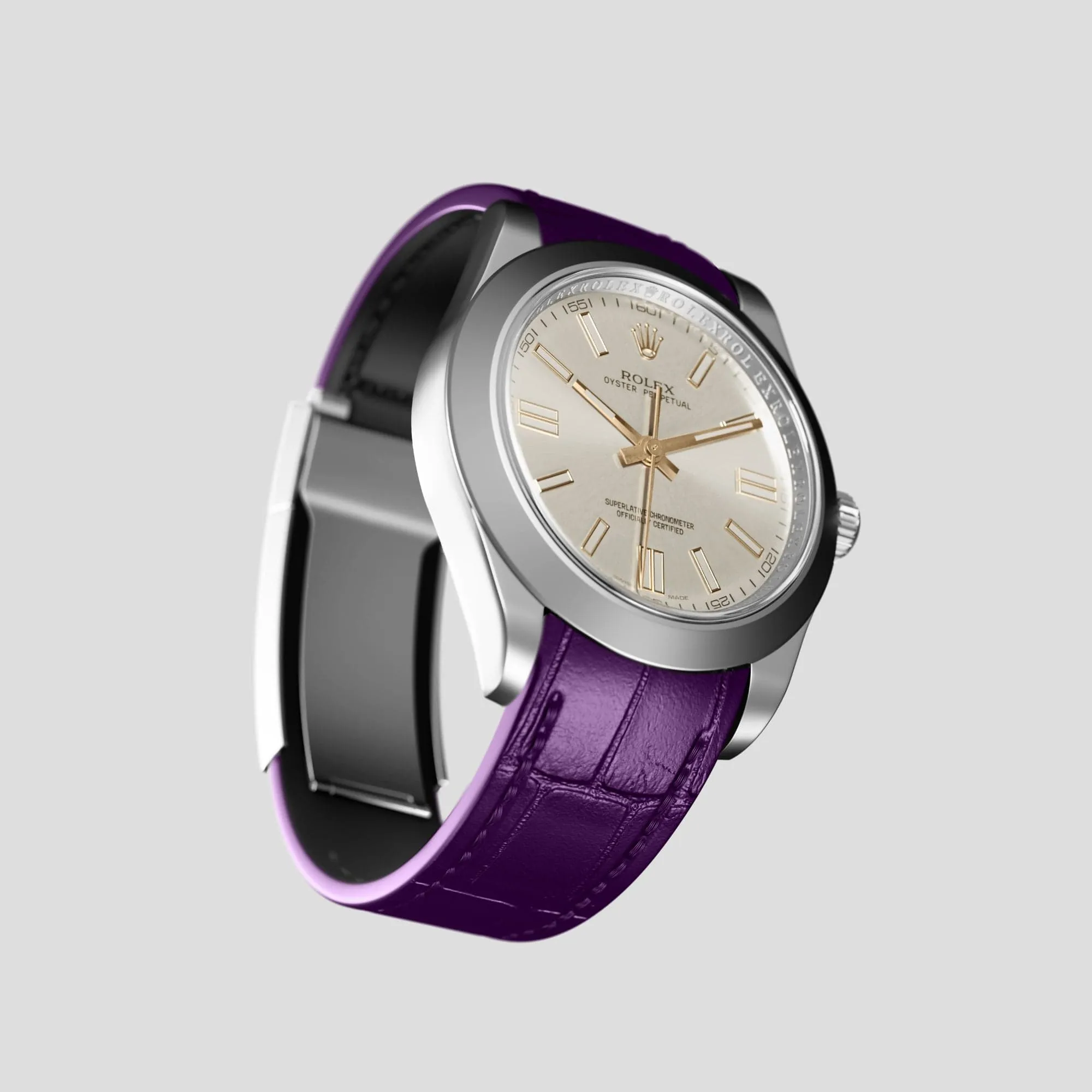 Sport Band For Rolex Oyster Perpetual 36mm In Alligator