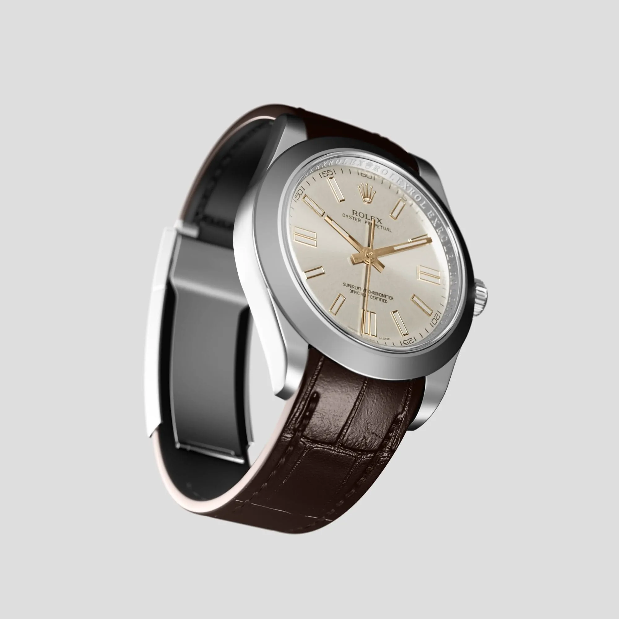 Sport Band For Rolex Oyster Perpetual 36mm In Alligator