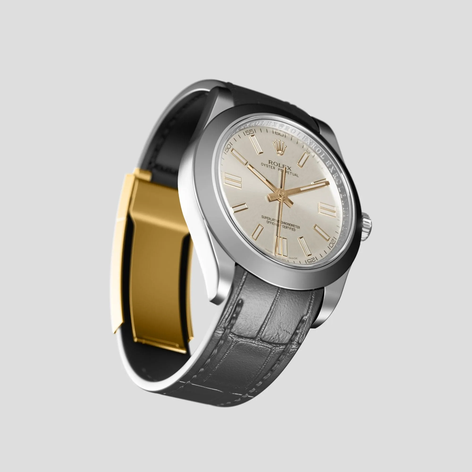 Sport Band For Rolex Oyster Perpetual 36mm In Alligator