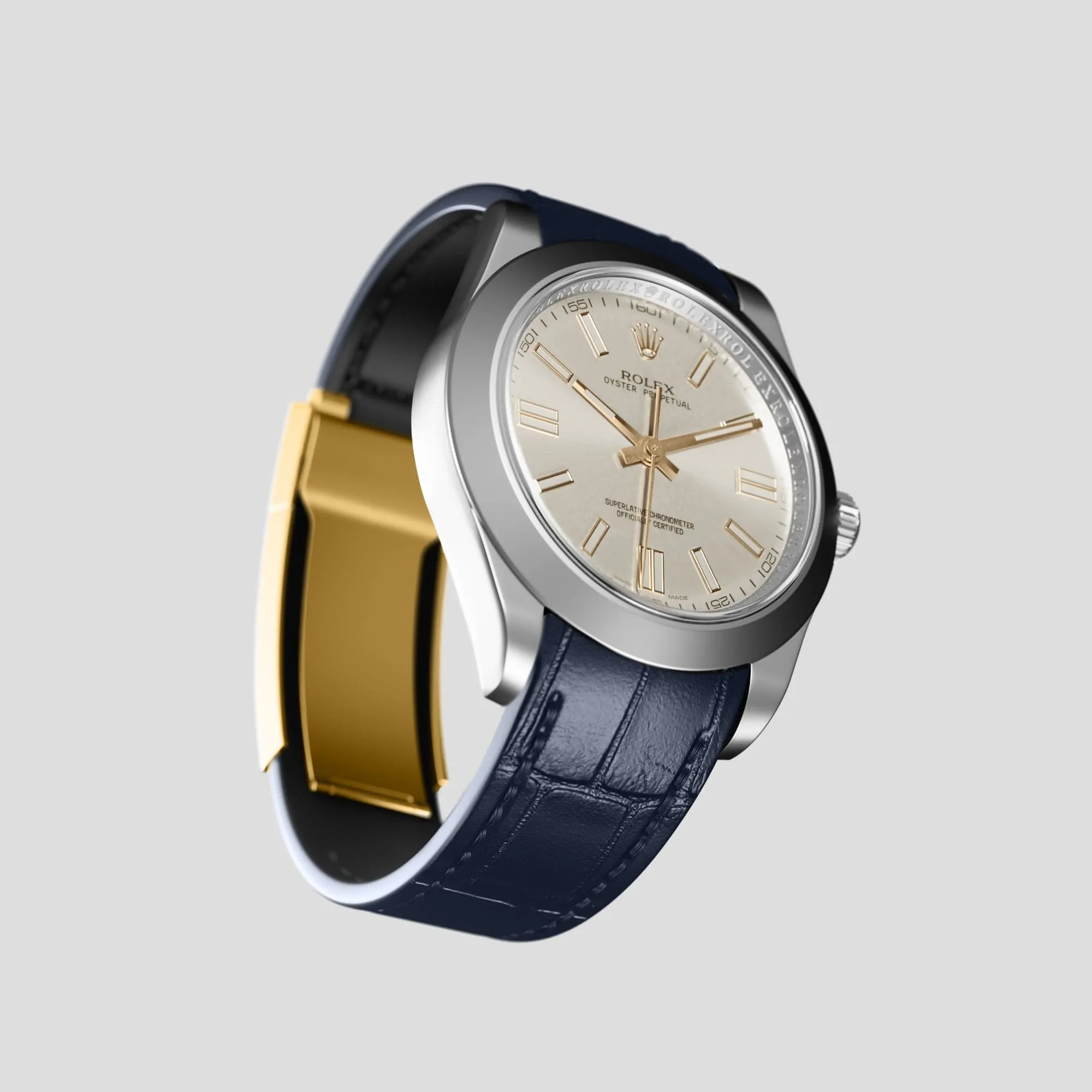 Sport Band For Rolex Oyster Perpetual 36mm In Alligator