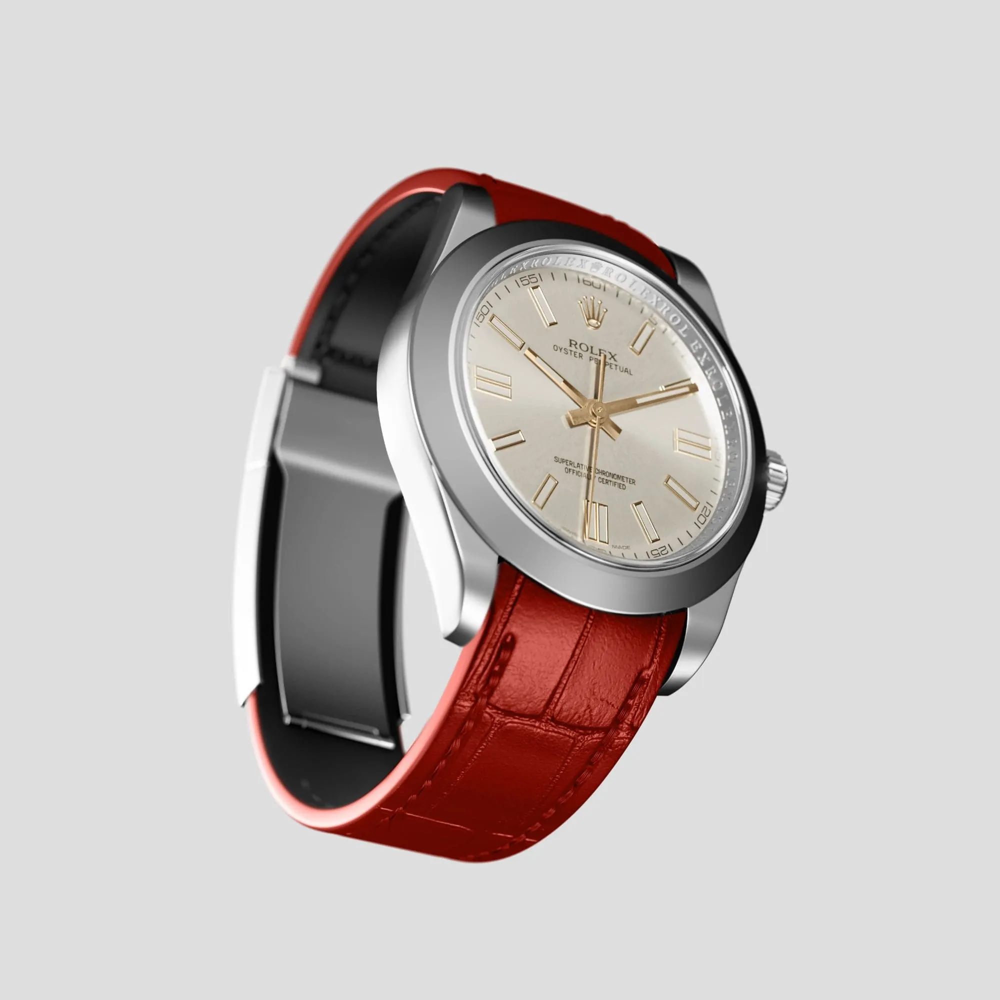 Sport Band For Rolex Oyster Perpetual 36mm In Alligator