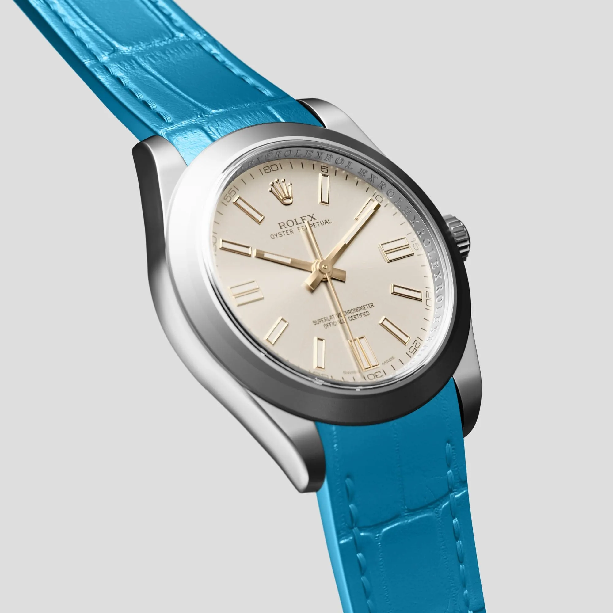 Sport Band For Rolex Oyster Perpetual 36mm In Alligator