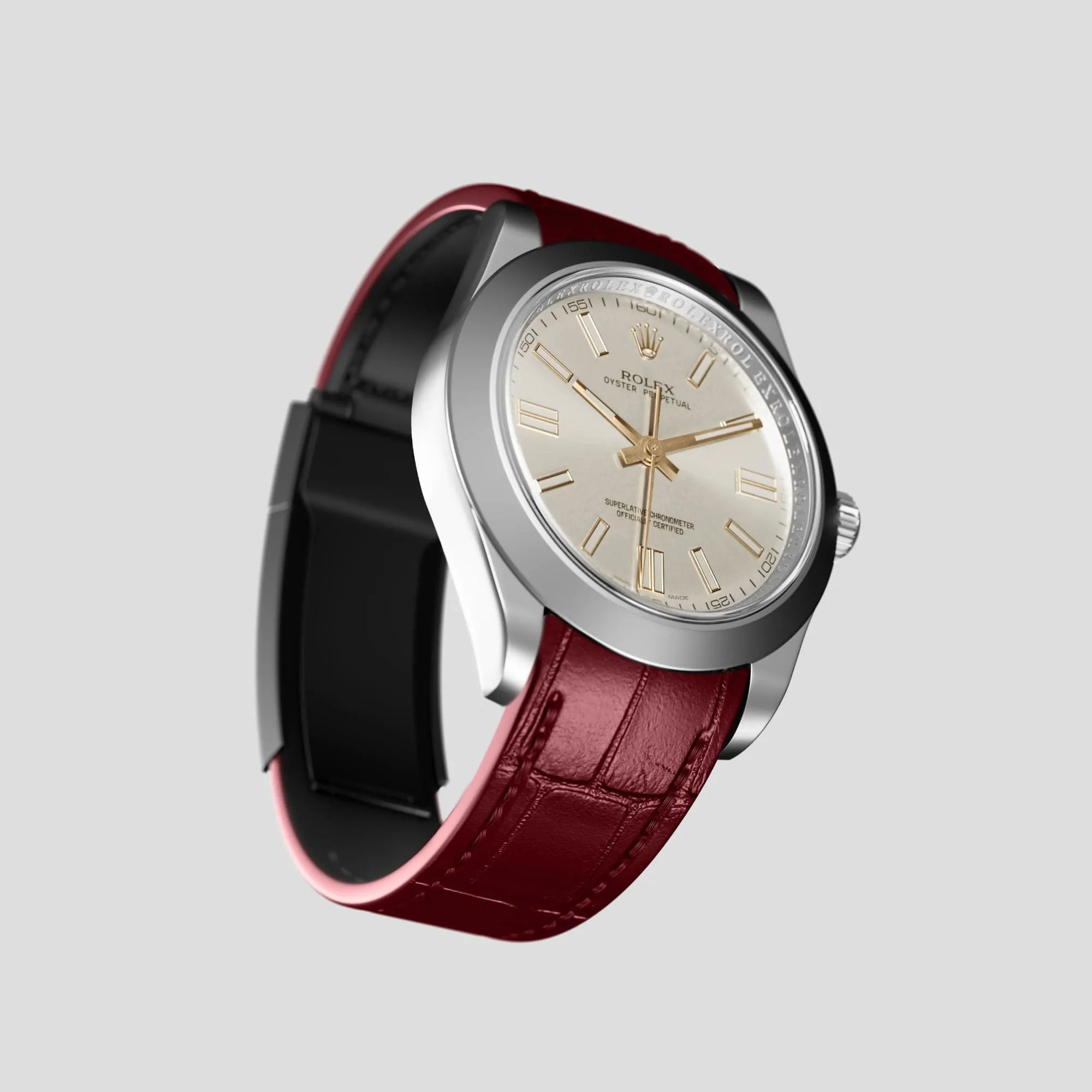 Sport Band For Rolex Oyster Perpetual 36mm In Alligator