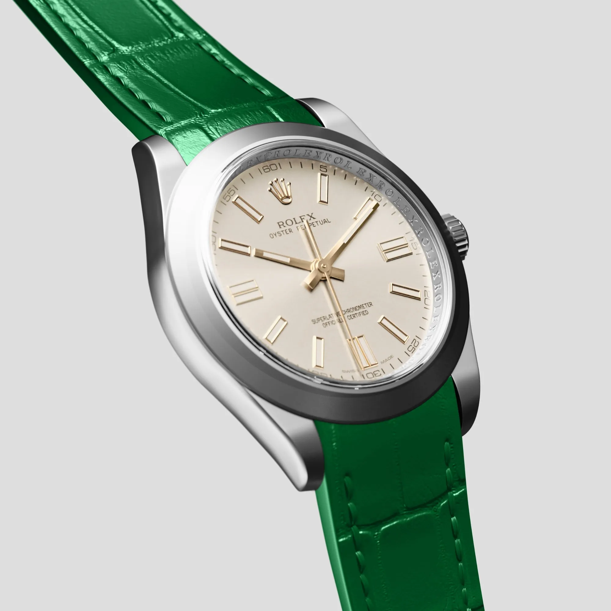 Sport Band For Rolex Oyster Perpetual 36mm In Alligator