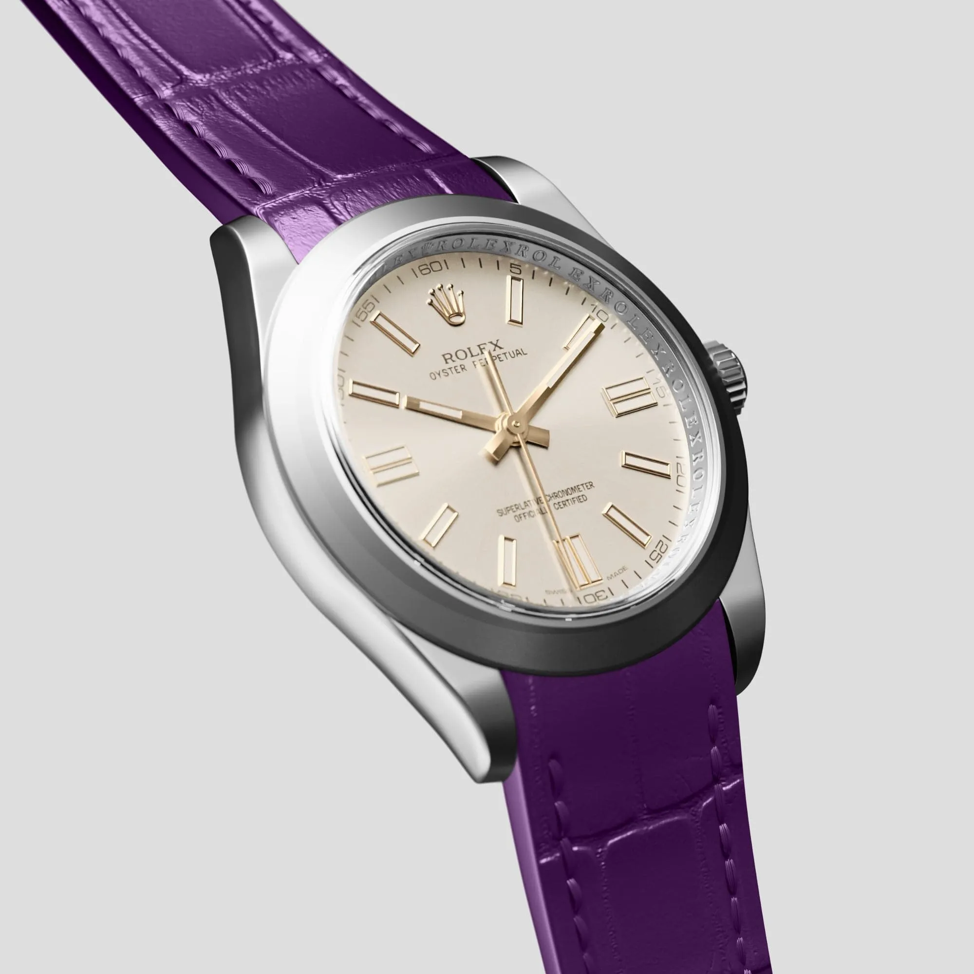 Sport Band For Rolex Oyster Perpetual 36mm In Alligator
