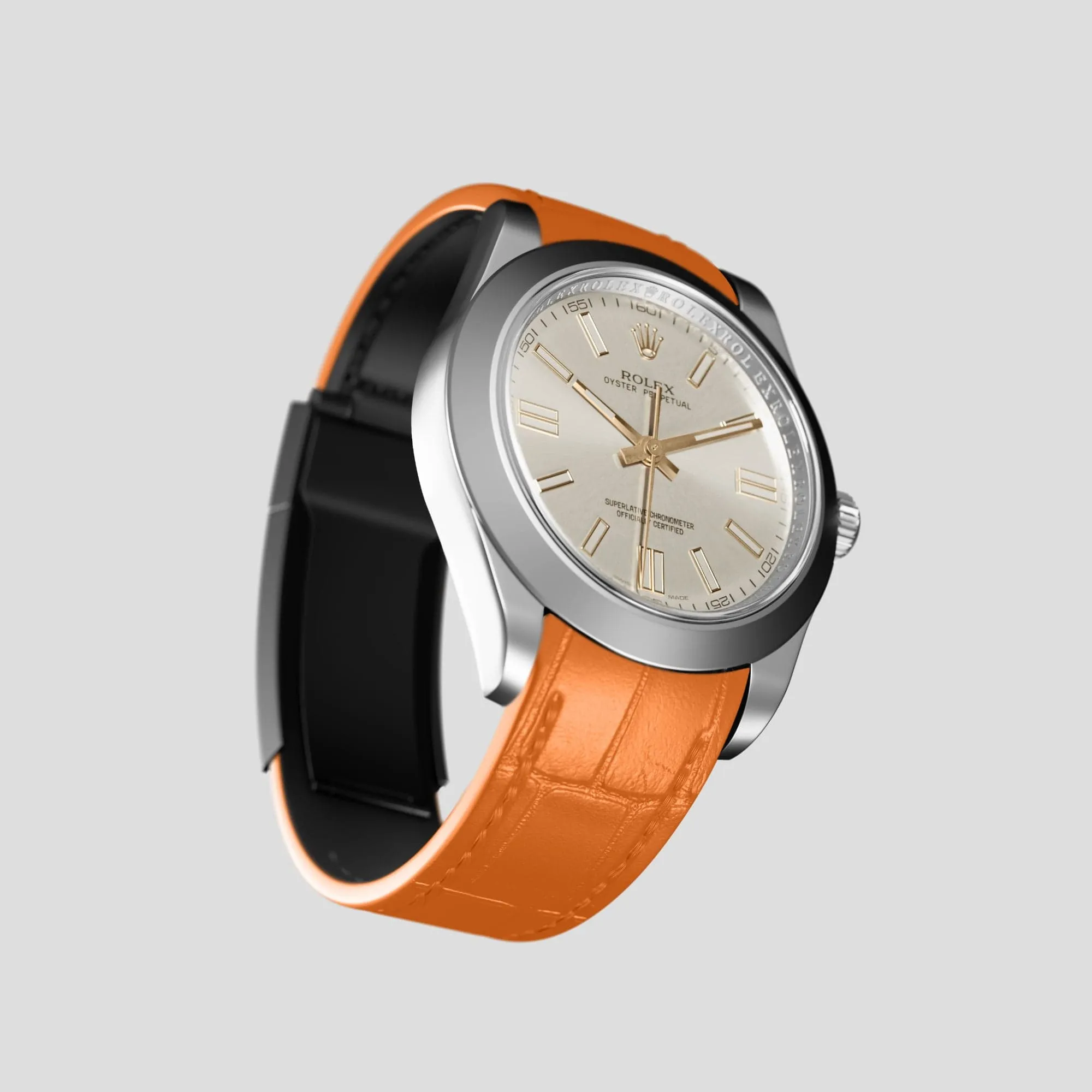 Sport Band For Rolex Oyster Perpetual 36mm In Alligator