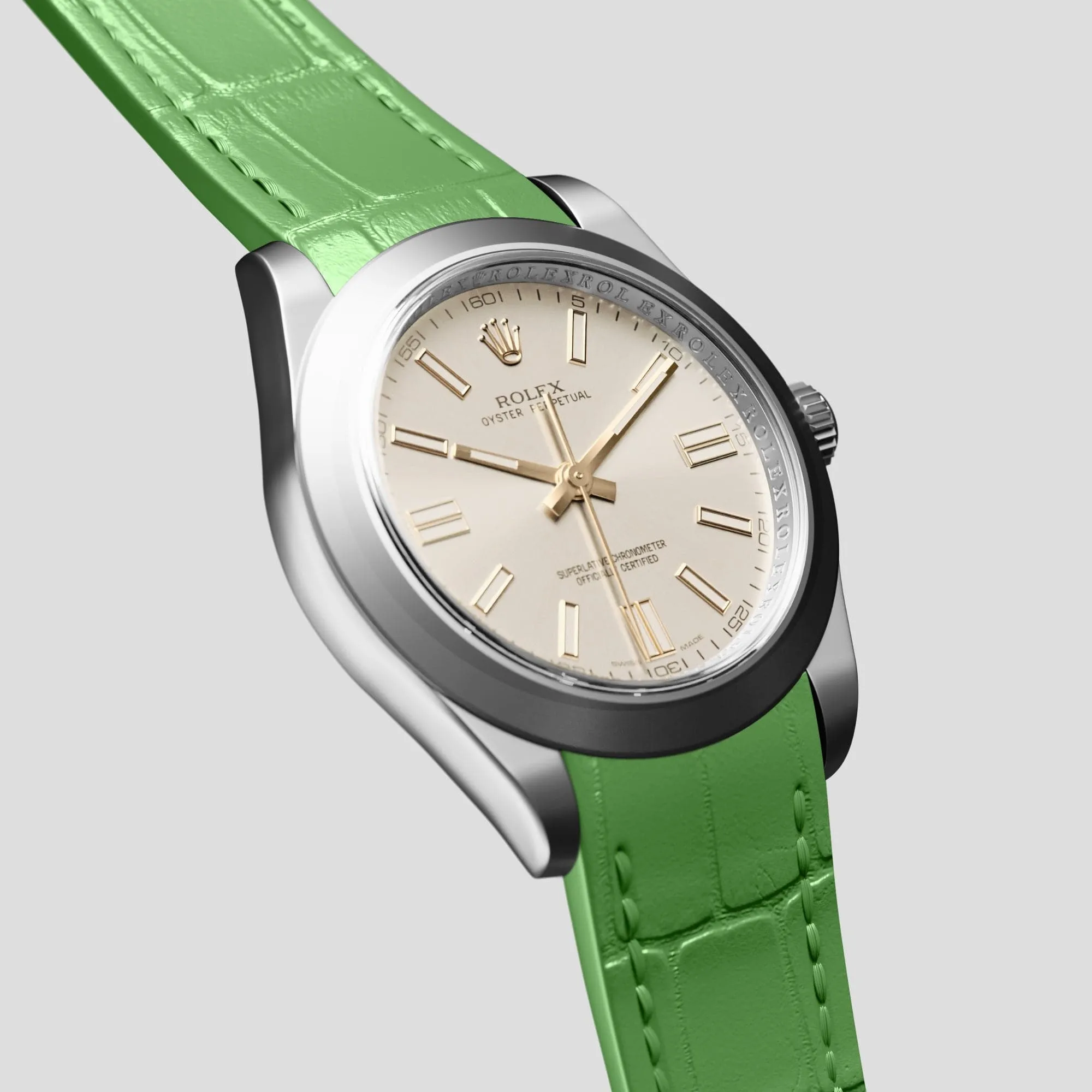 Sport Band For Rolex Oyster Perpetual 36mm In Alligator