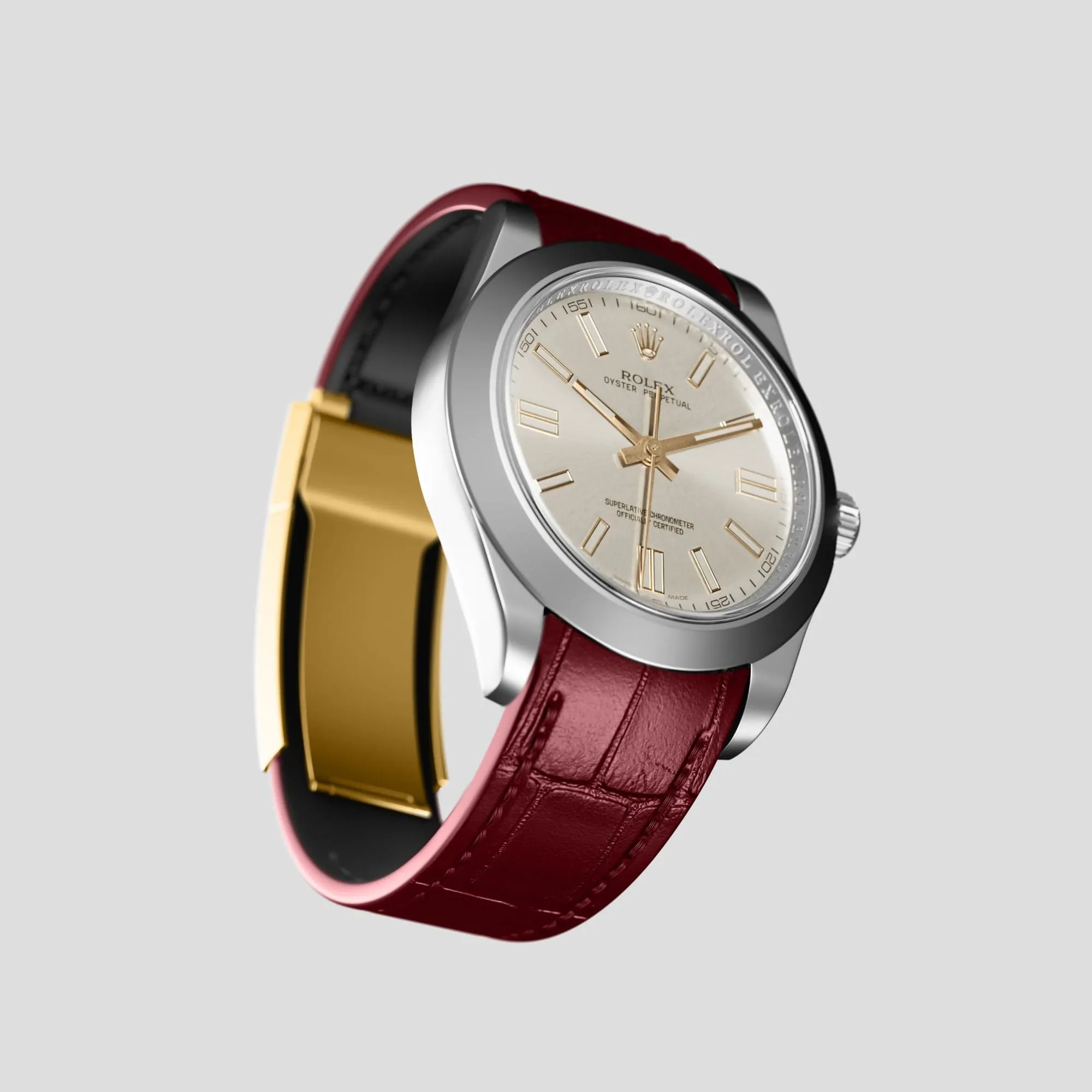 Sport Band For Rolex Oyster Perpetual 36mm In Alligator