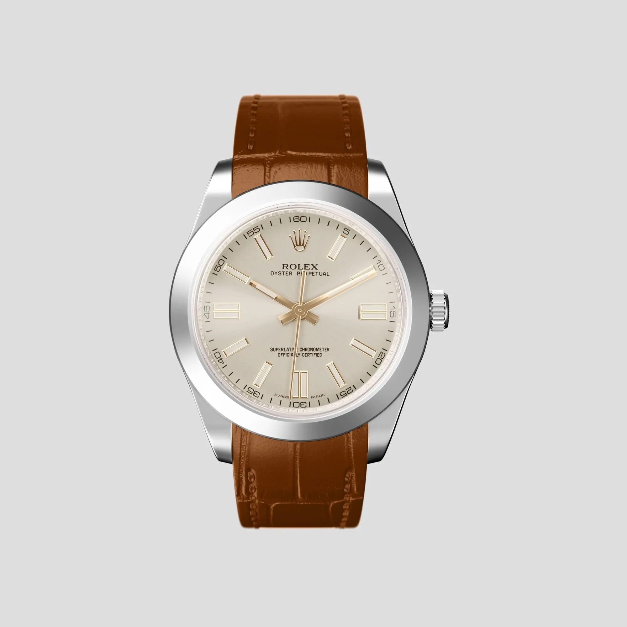 Sport Band For Rolex Oyster Perpetual 36mm In Alligator