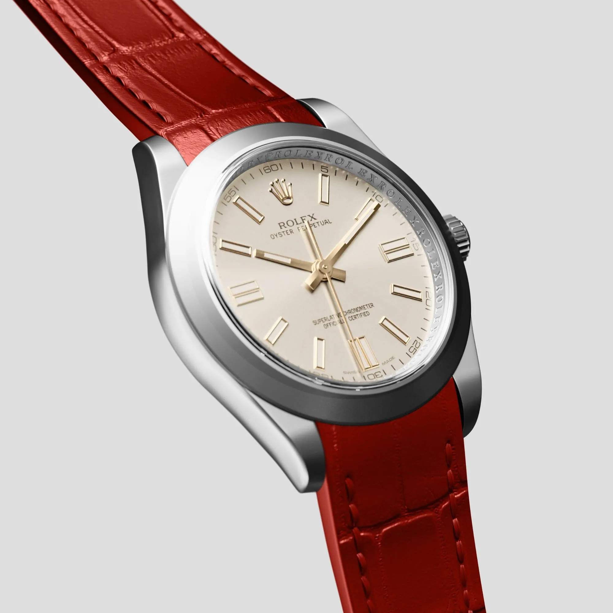 Sport Band For Rolex Oyster Perpetual 36mm In Alligator