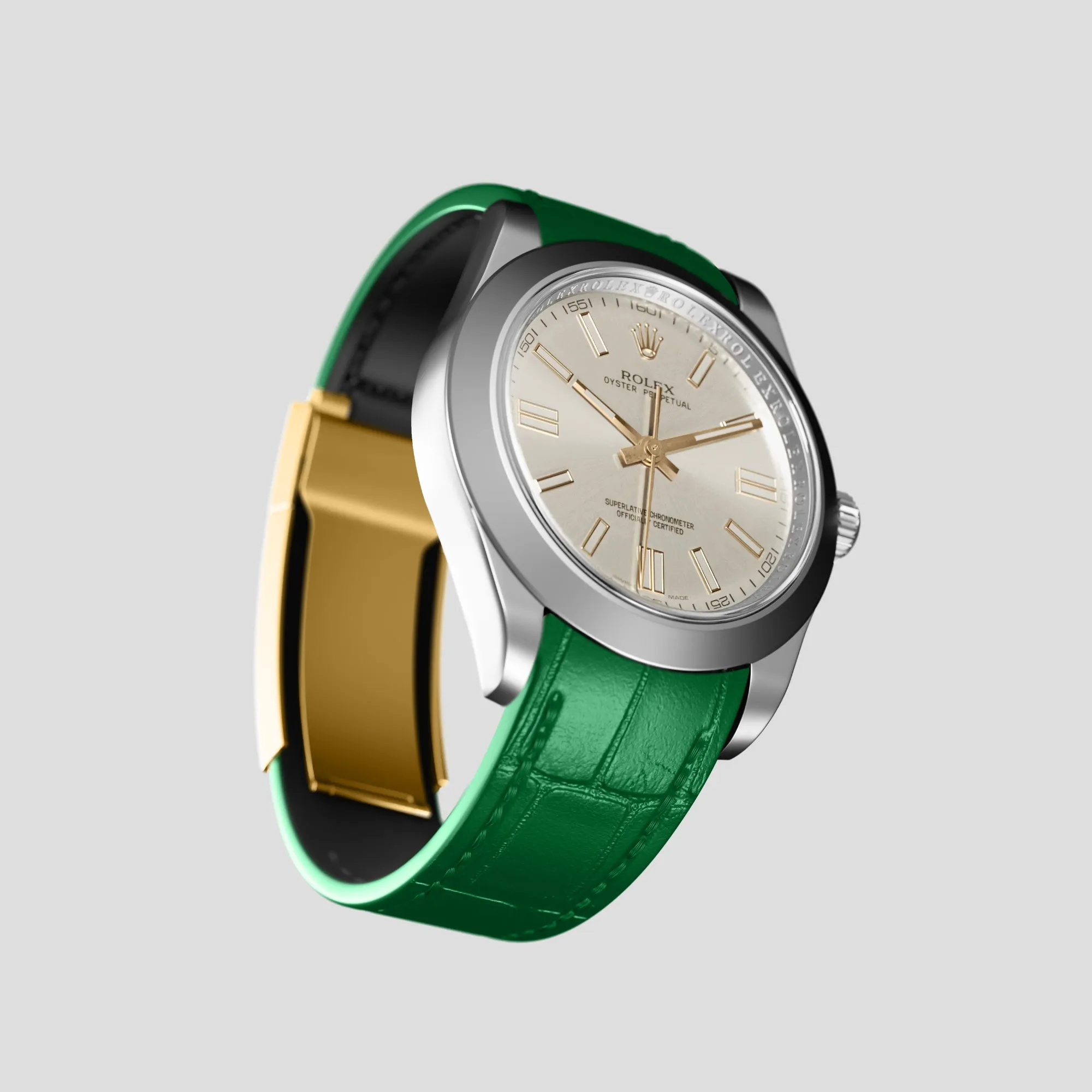 Sport Band For Rolex Oyster Perpetual 36mm In Alligator