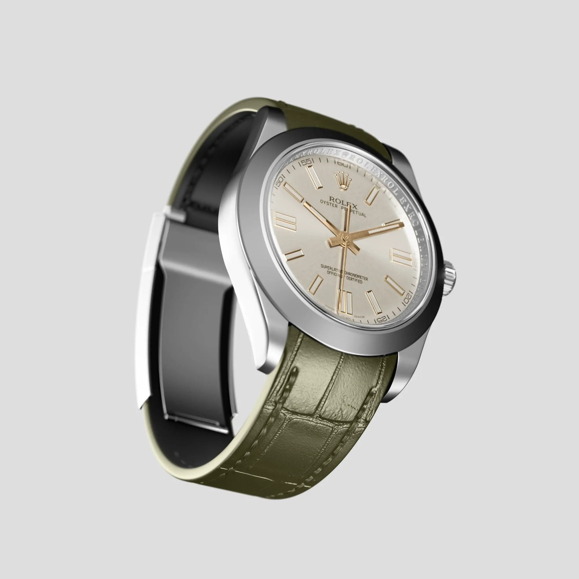 Sport Band For Rolex Oyster Perpetual 36mm In Alligator