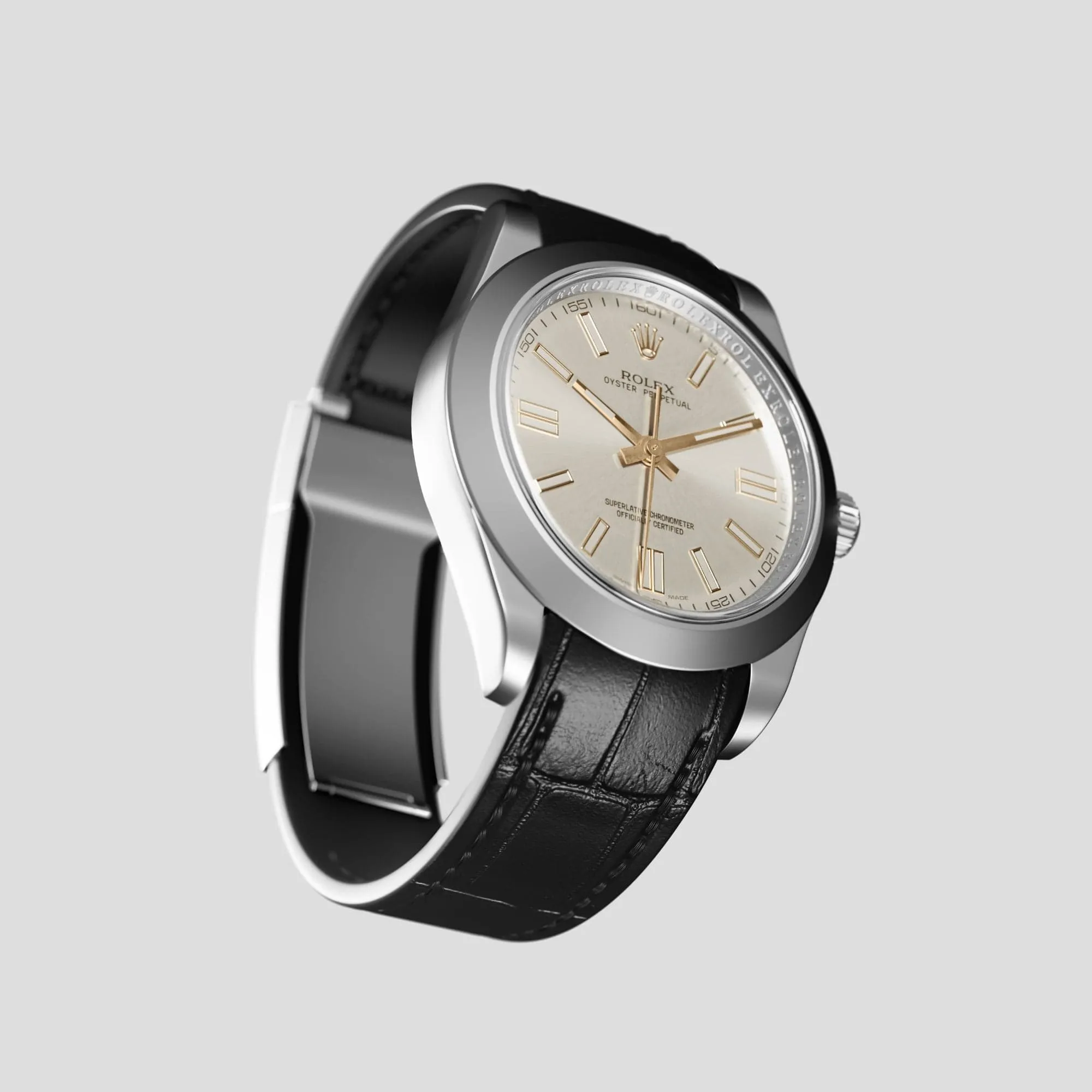 Sport Band For Rolex Oyster Perpetual 36mm In Alligator