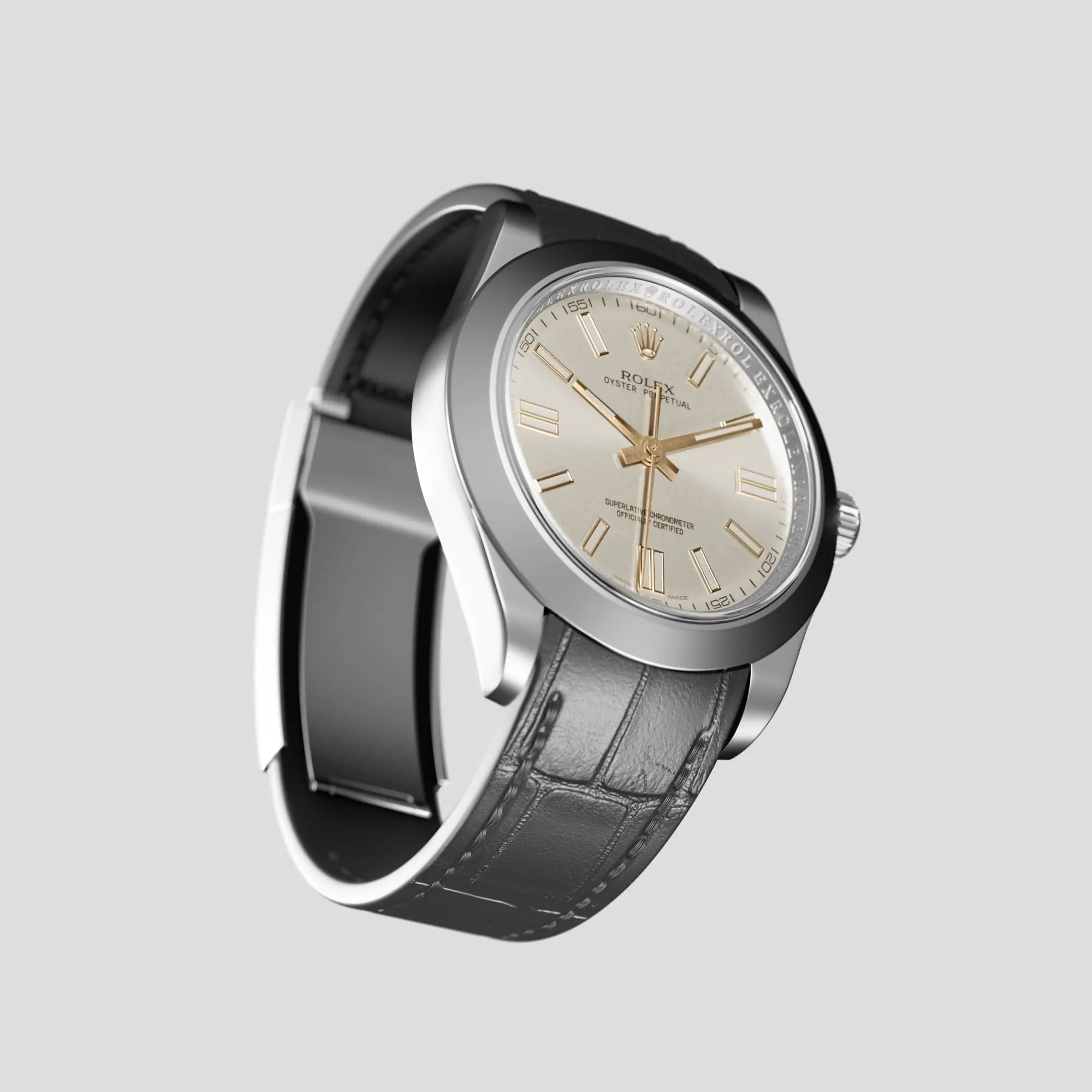 Sport Band For Rolex Oyster Perpetual 36mm In Alligator