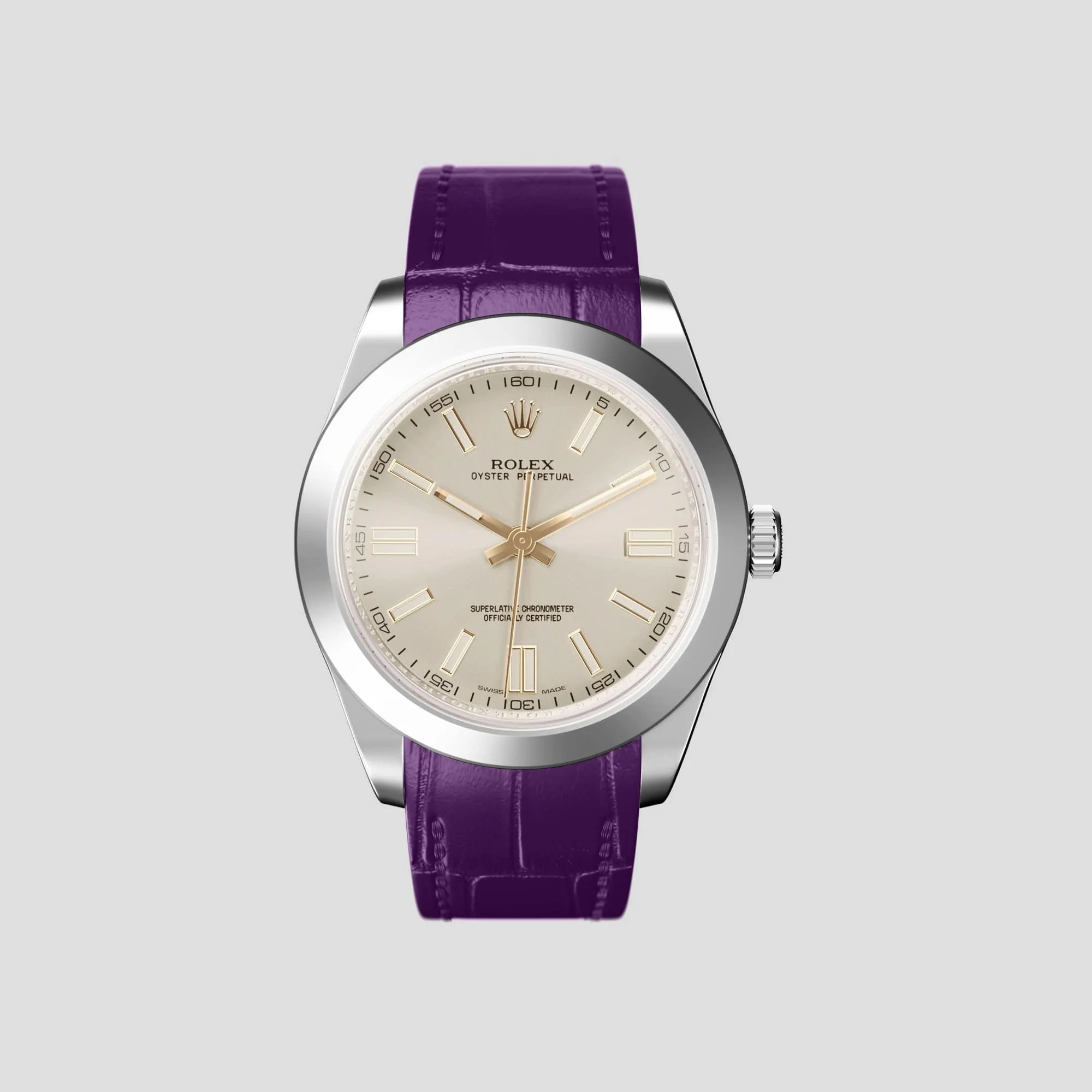Sport Band For Rolex Oyster Perpetual 36mm In Alligator