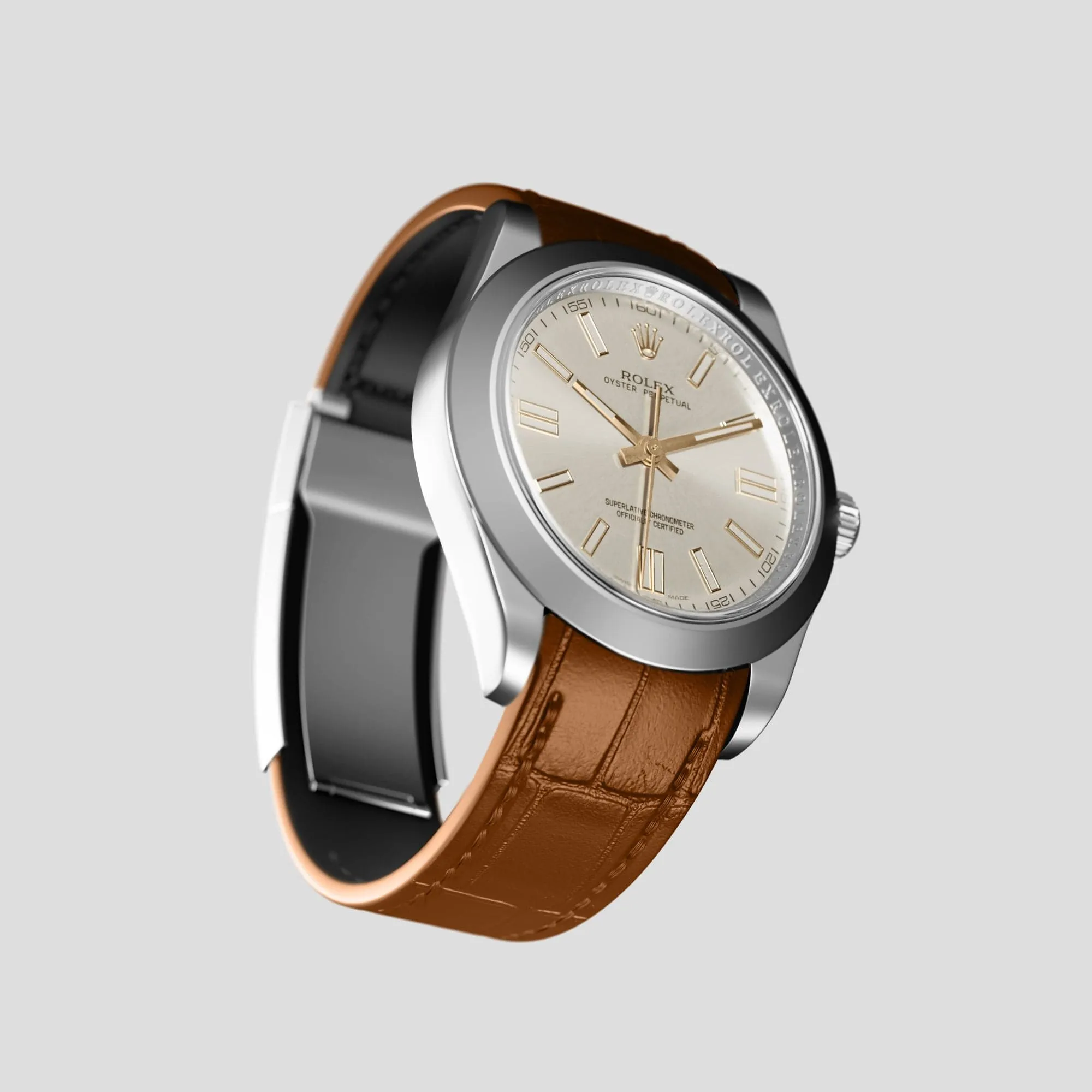 Sport Band For Rolex Oyster Perpetual 36mm In Alligator