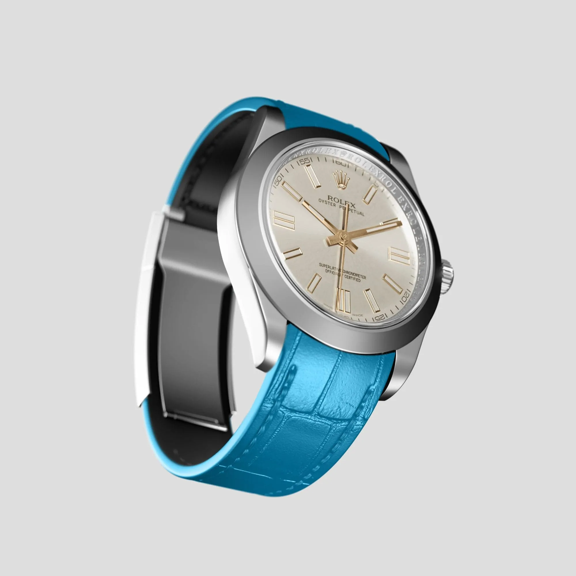 Sport Band For Rolex Oyster Perpetual 36mm In Alligator