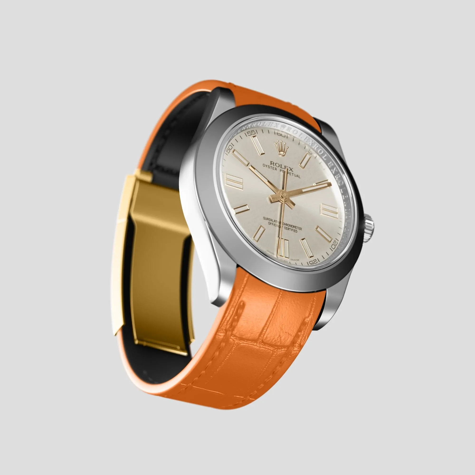Sport Band For Rolex Oyster Perpetual 36mm In Alligator