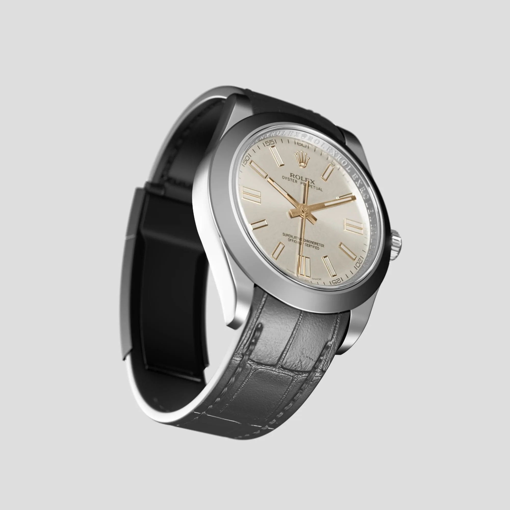 Sport Band For Rolex Oyster Perpetual 36mm In Alligator