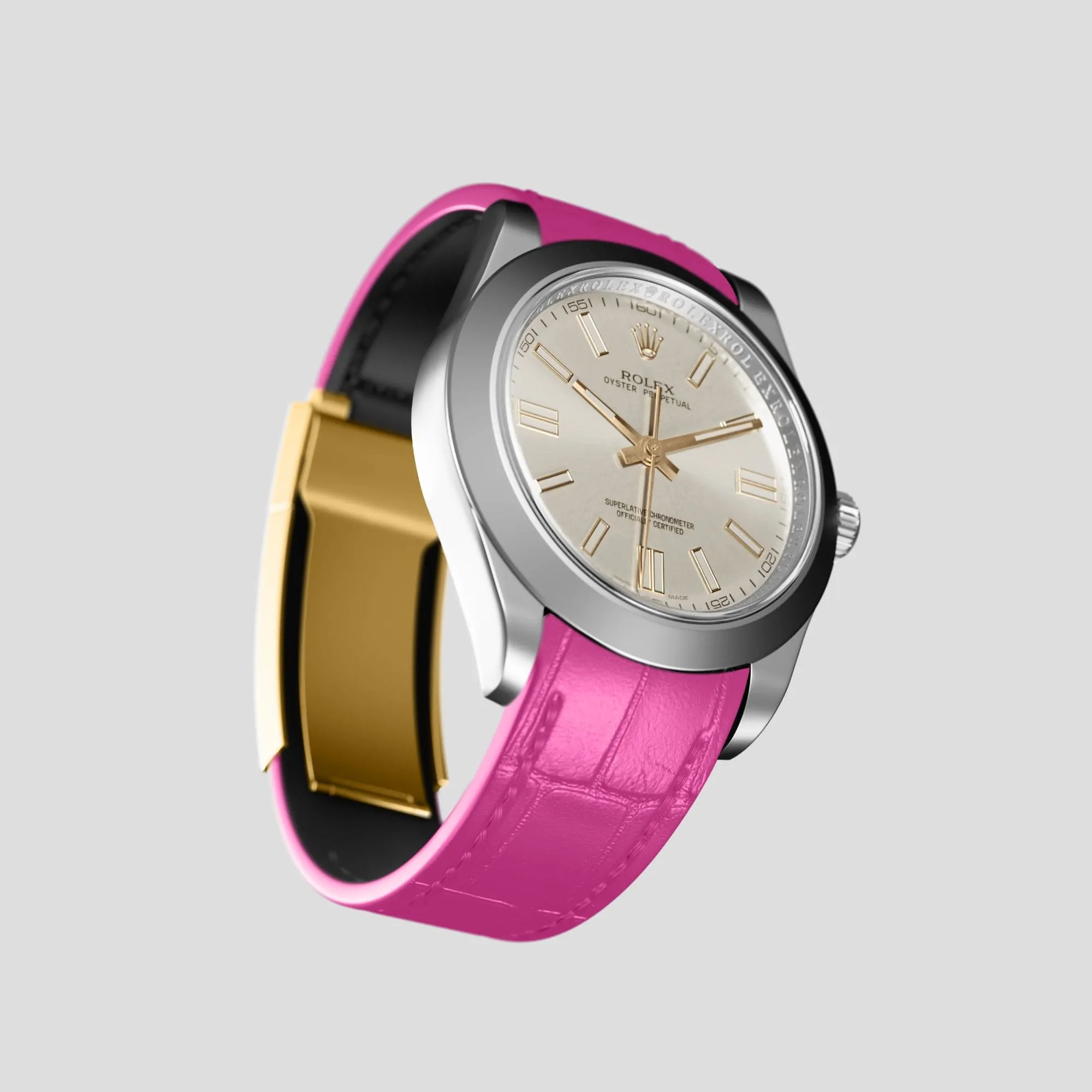 Sport Band For Rolex Oyster Perpetual 36mm In Alligator