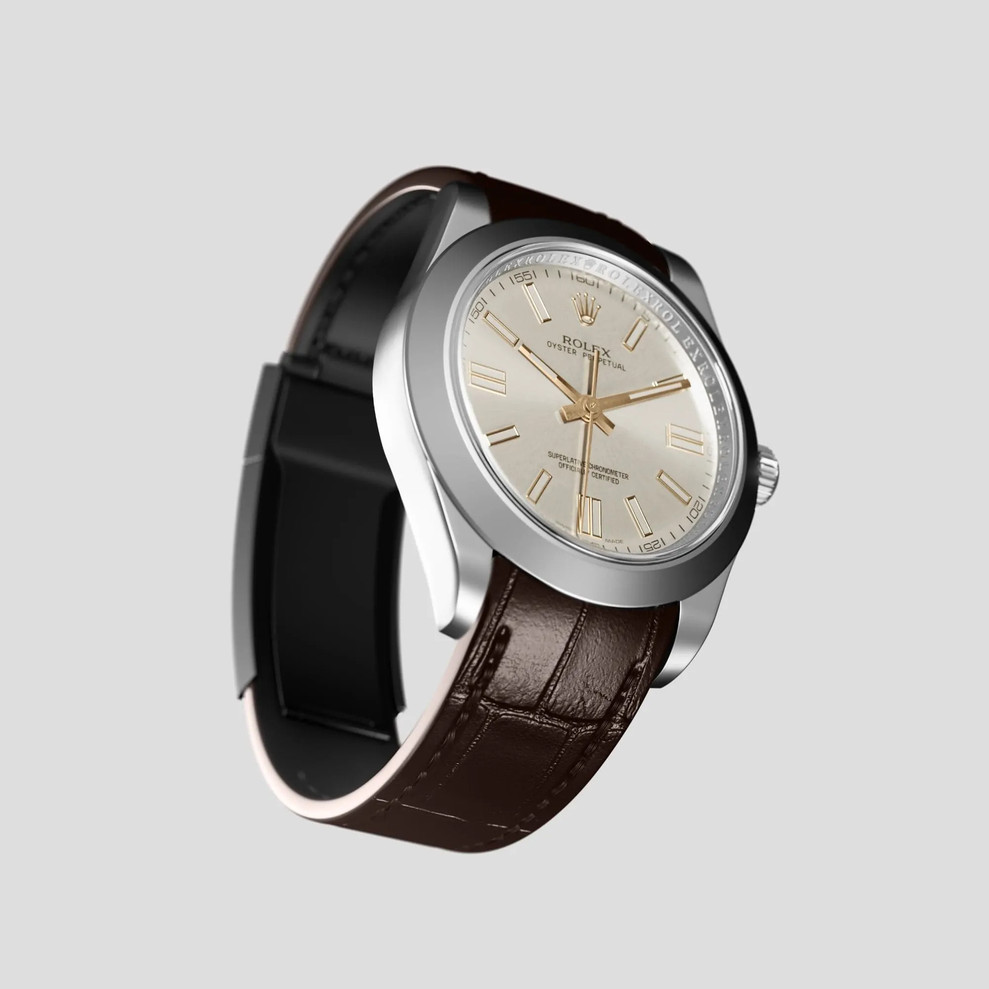 Sport Band For Rolex Oyster Perpetual 36mm In Alligator