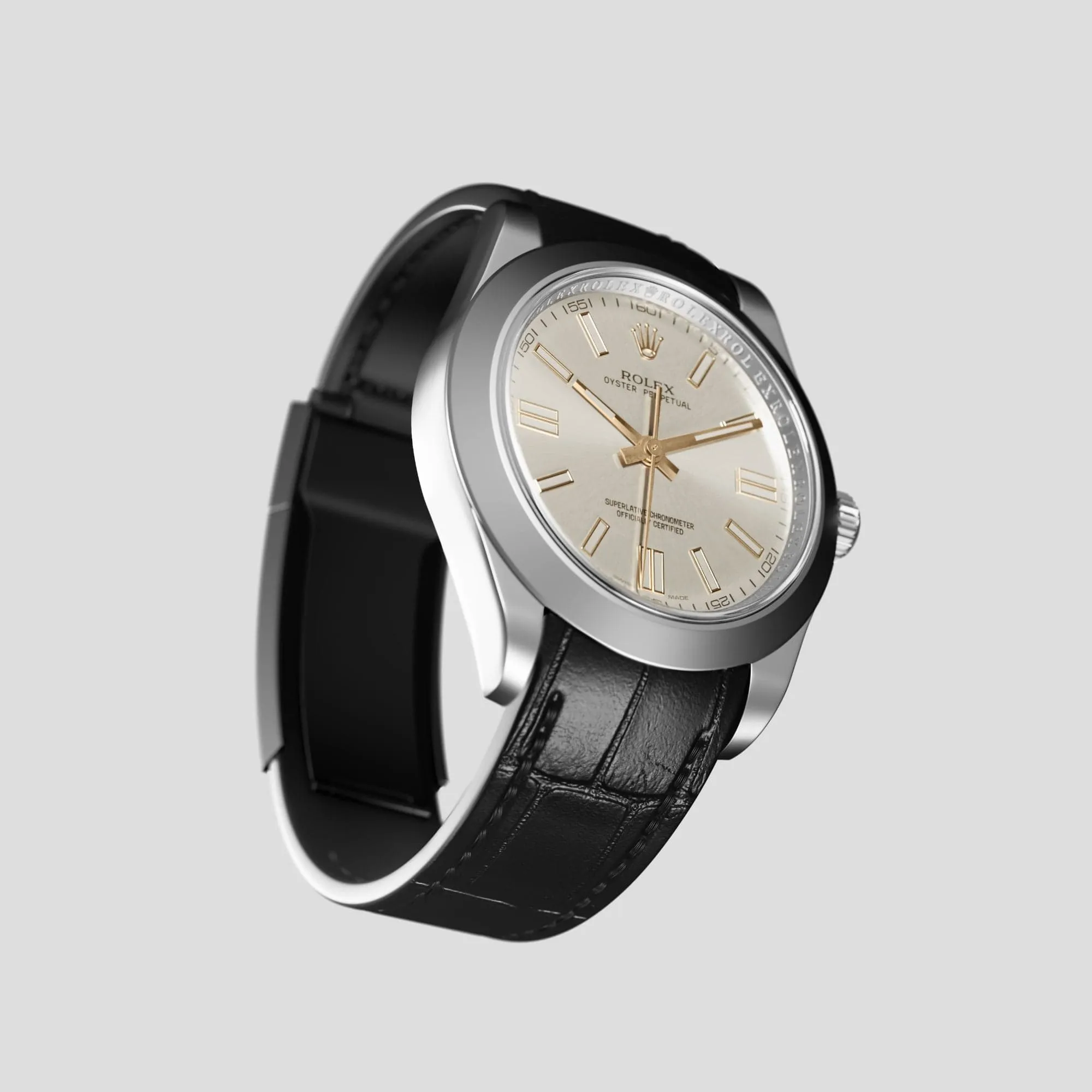 Sport Band For Rolex Oyster Perpetual 36mm In Alligator