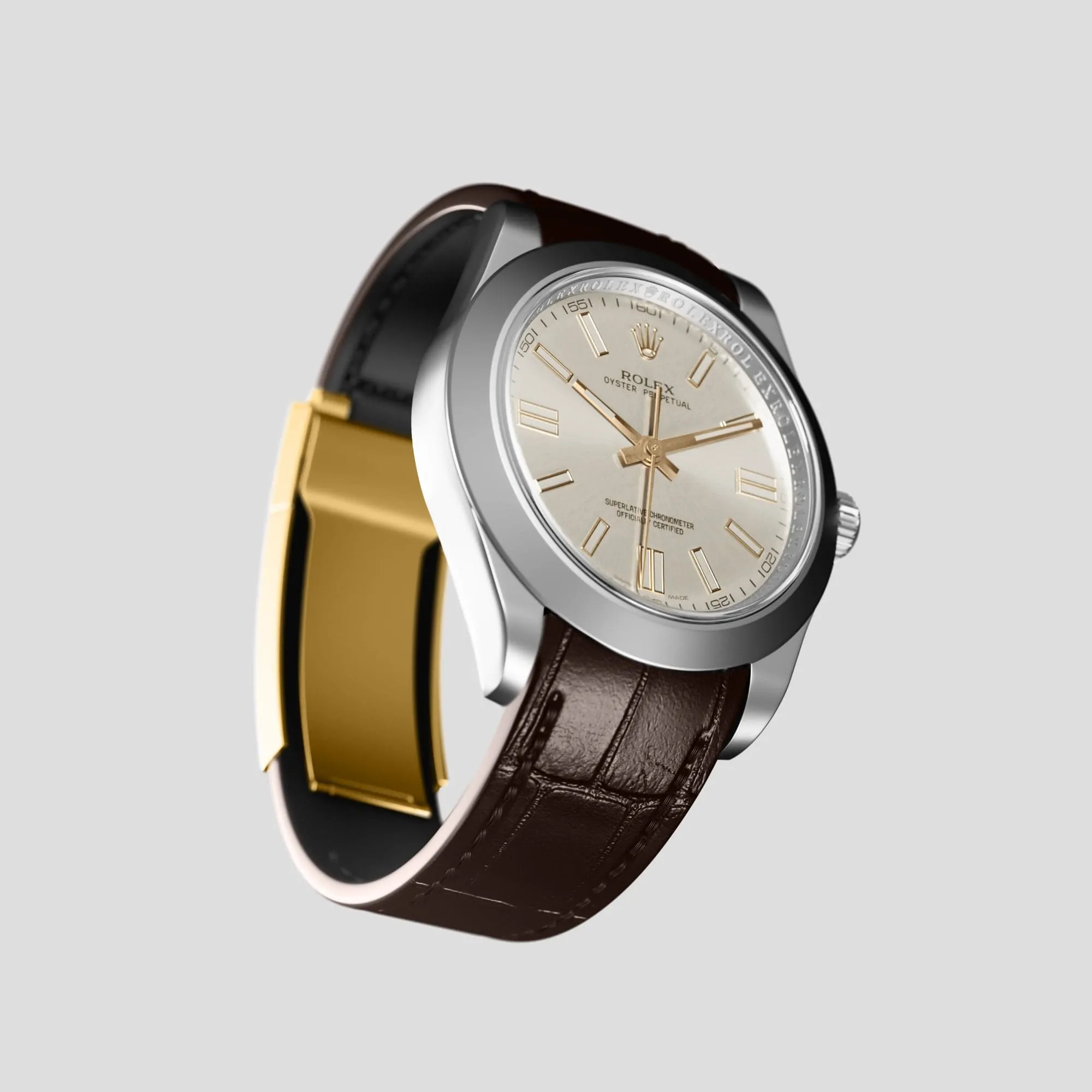 Sport Band For Rolex Oyster Perpetual 36mm In Alligator