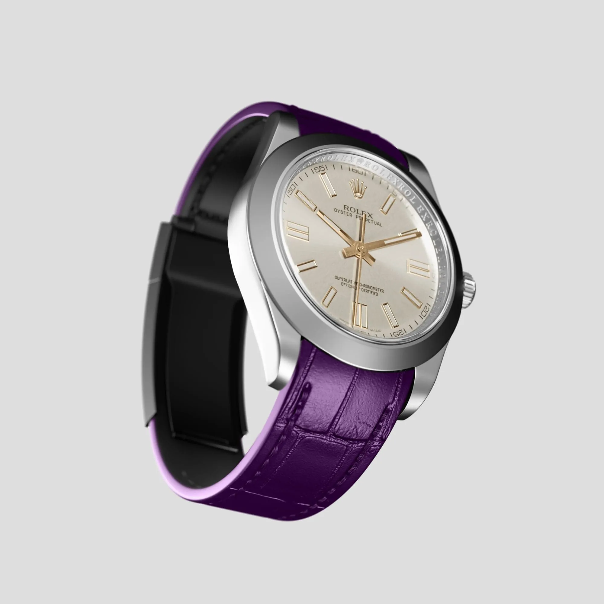 Sport Band For Rolex Oyster Perpetual 36mm In Alligator