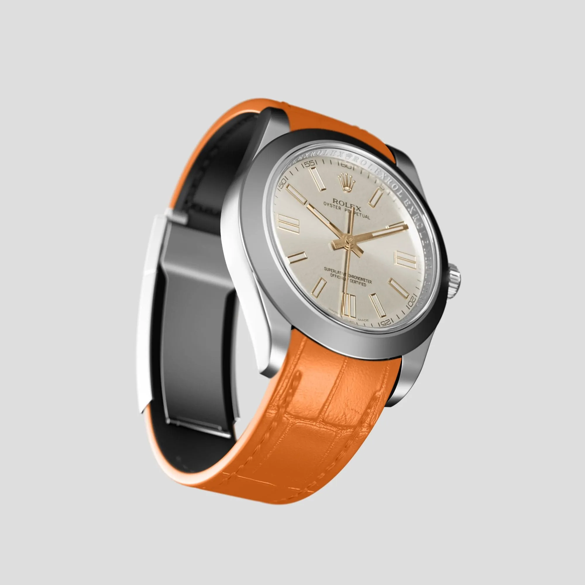 Sport Band For Rolex Oyster Perpetual 36mm In Alligator