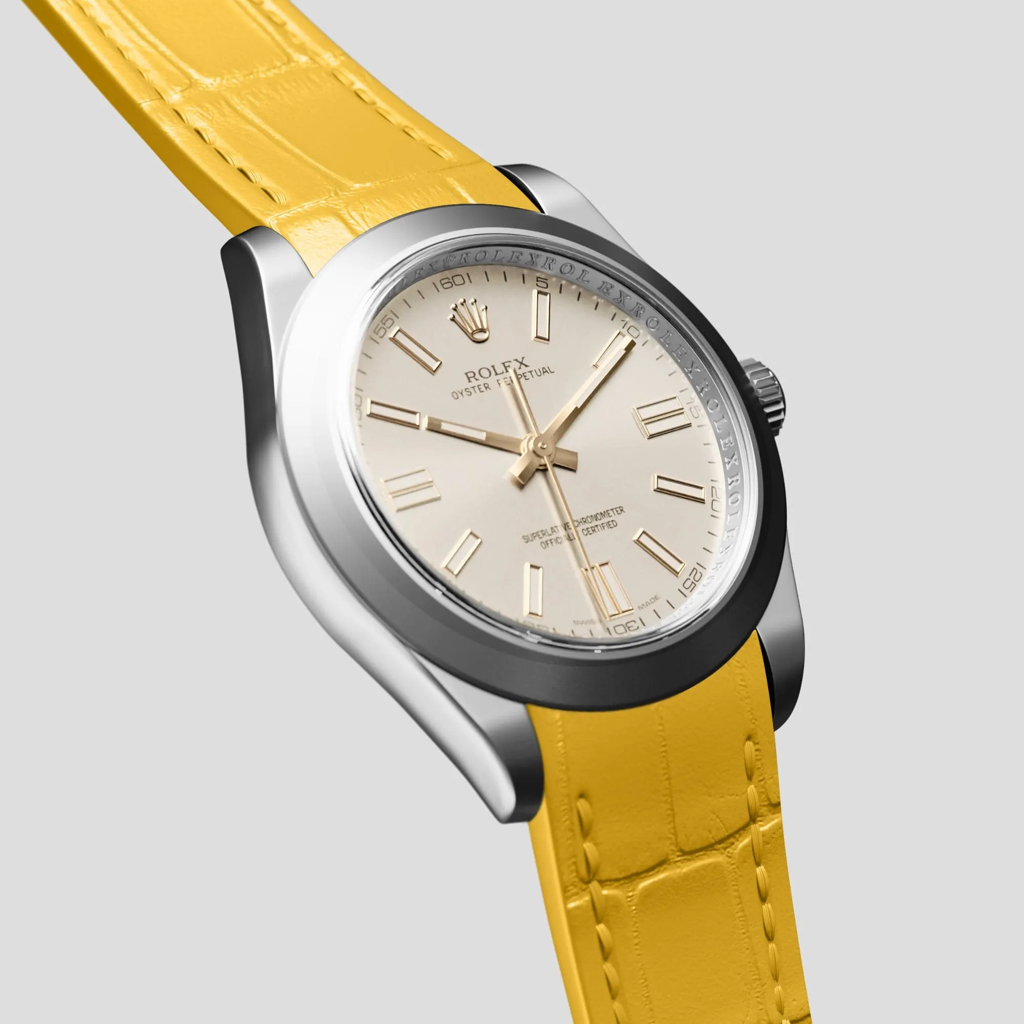 Sport Band For Rolex Oyster Perpetual 36mm In Alligator