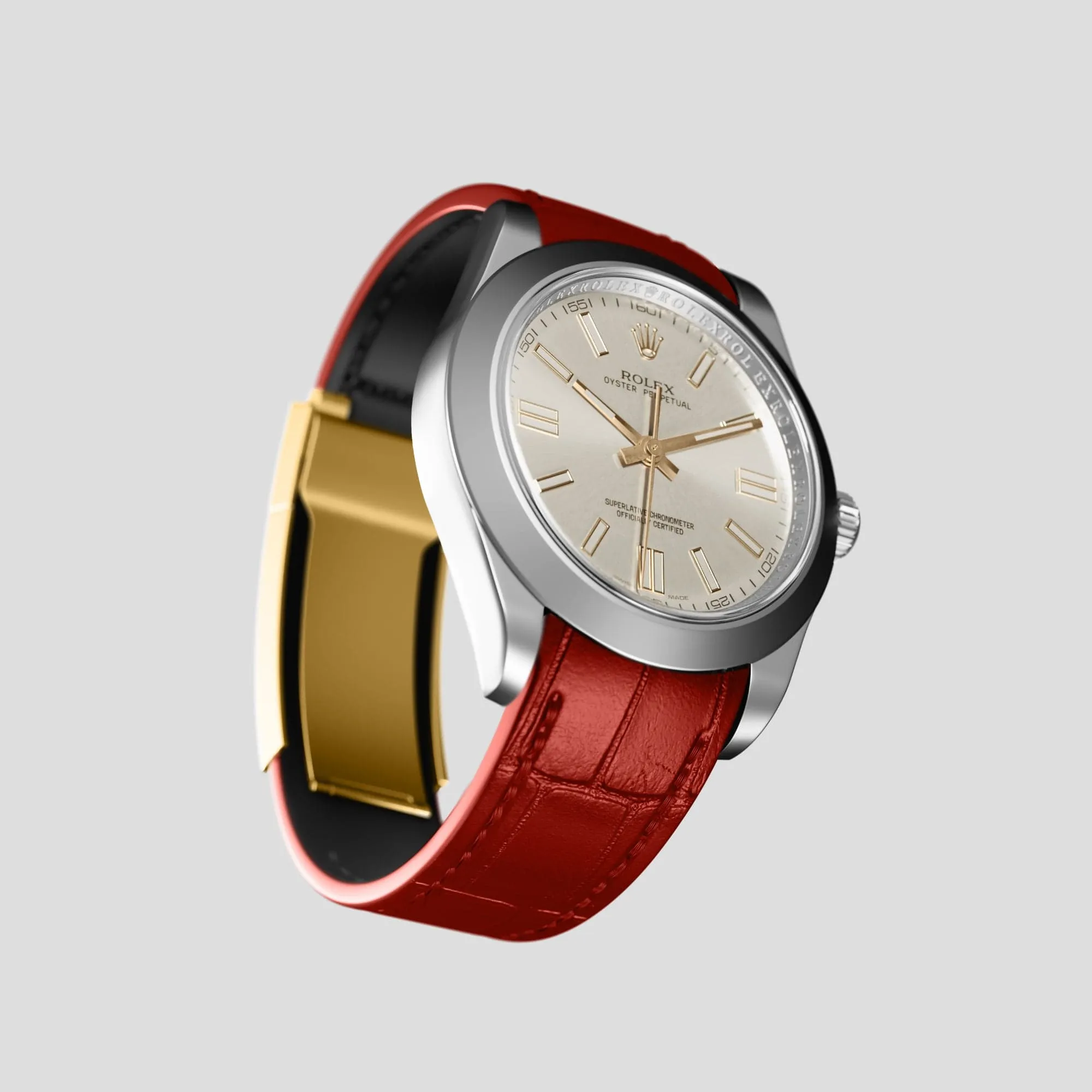 Sport Band For Rolex Oyster Perpetual 36mm In Alligator