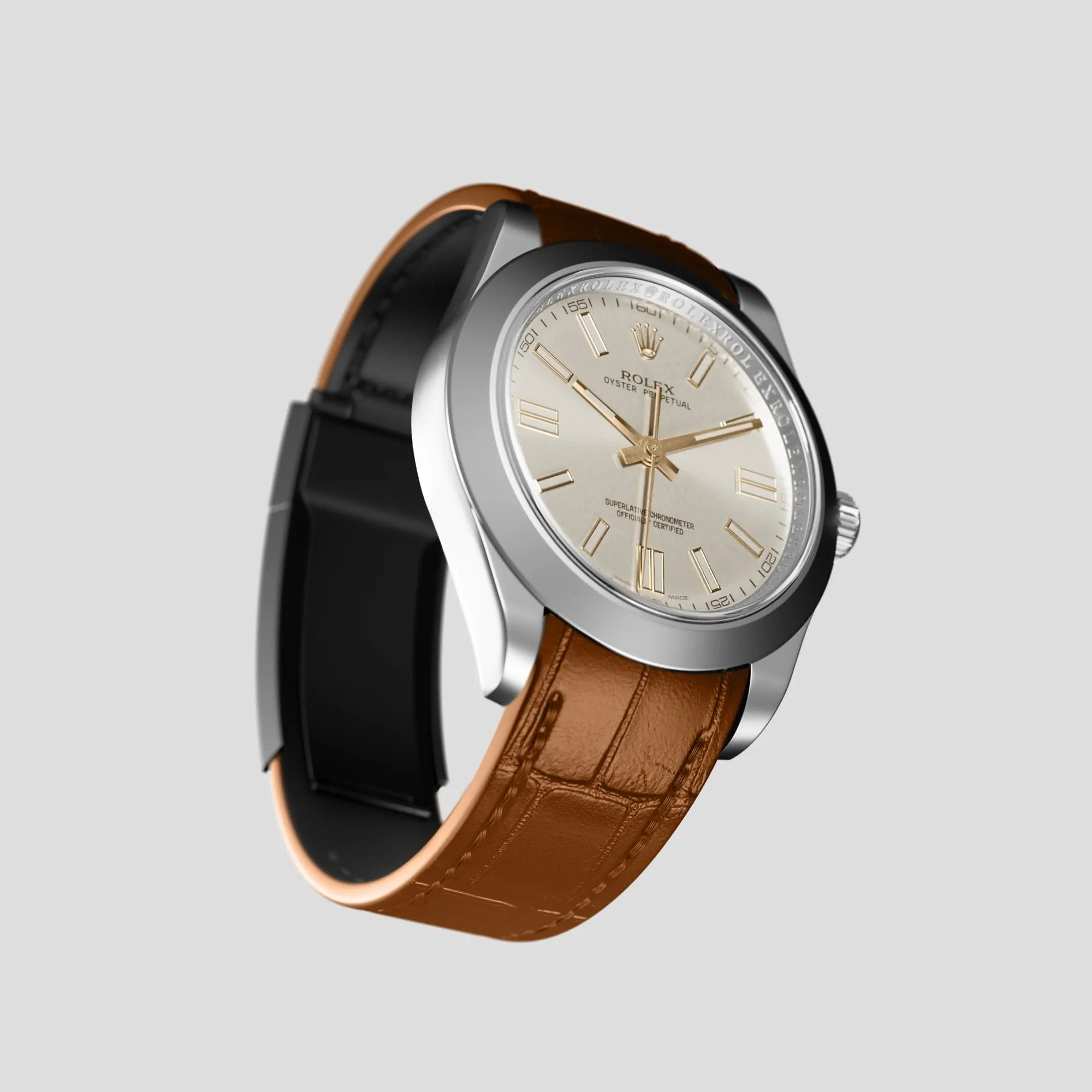 Sport Band For Rolex Oyster Perpetual 36mm In Alligator