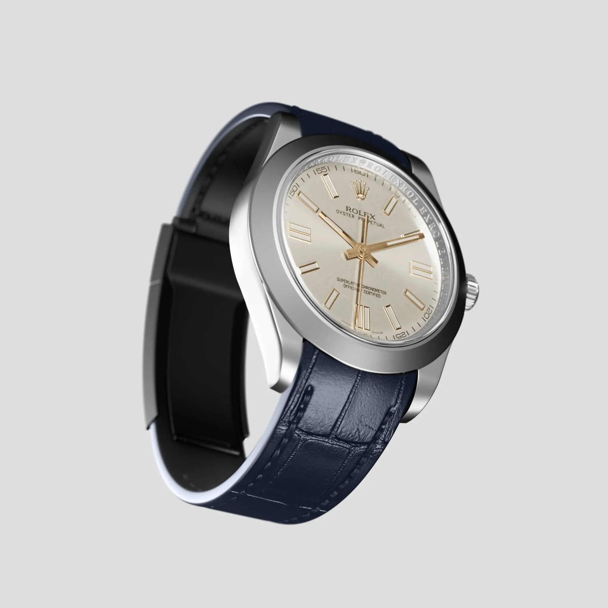Sport Band For Rolex Oyster Perpetual 36mm In Alligator