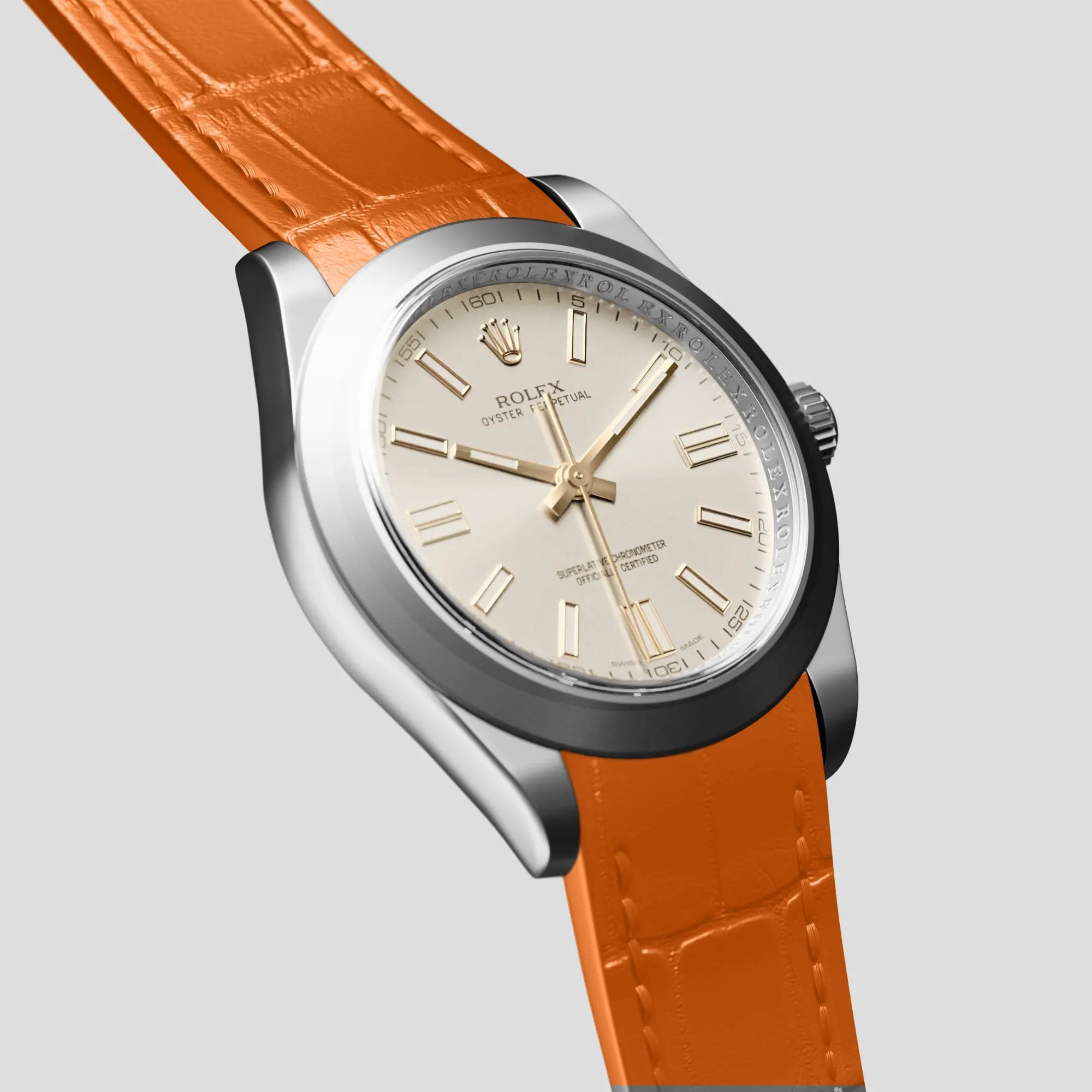 Sport Band For Rolex Oyster Perpetual 36mm In Alligator