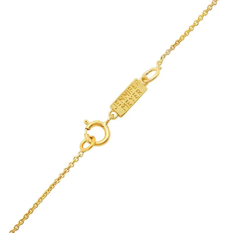 Stick with Diamond Bezel Dangle Necklace