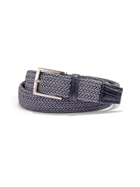Stretch Woven Belt With Croc Tabs