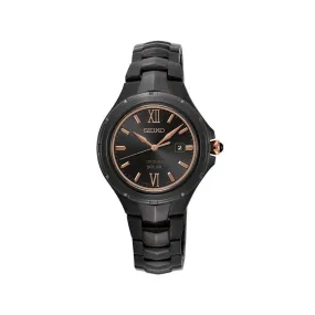 SUT378P - Ladies Black & Rose Gold Solar Coutura Watch
