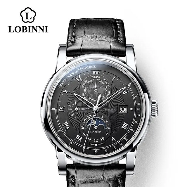 Switzerland LOBINNI Men Watch Luxury Brand