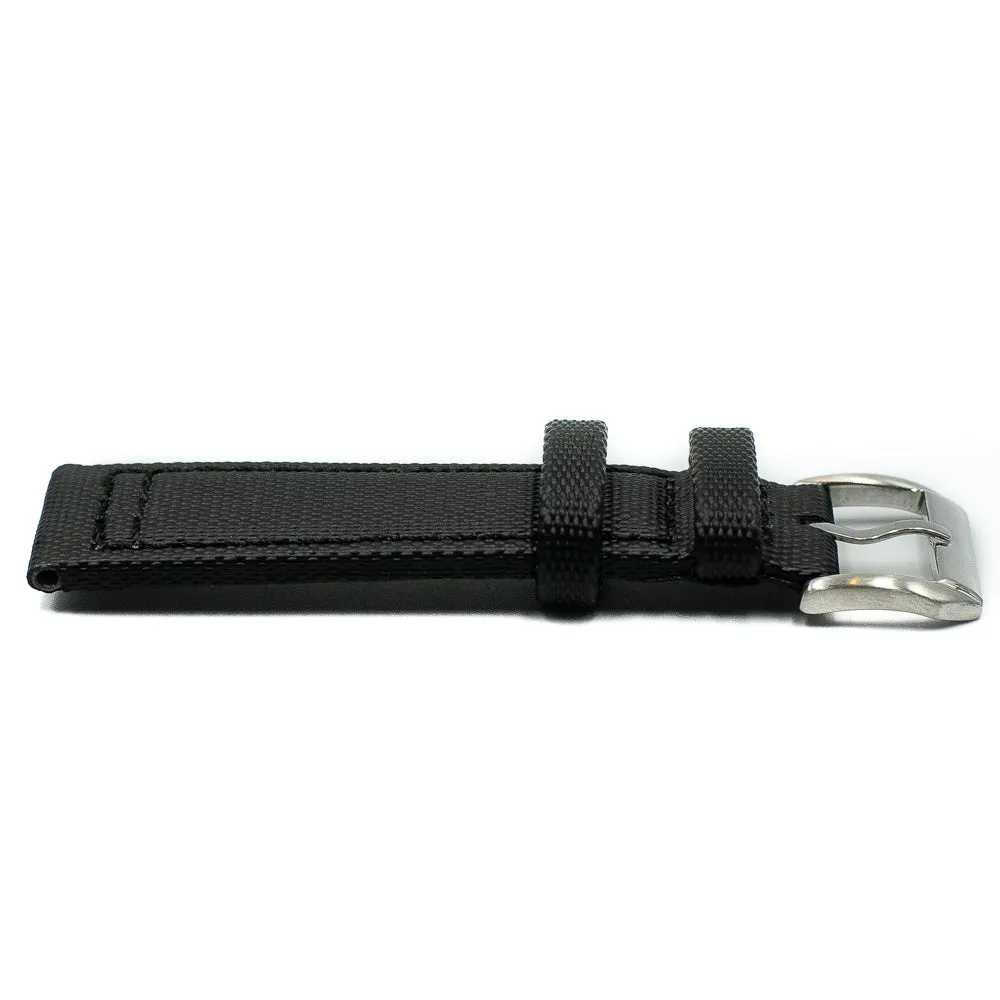 Tactical Sailcloth - Black (Black Stitches)