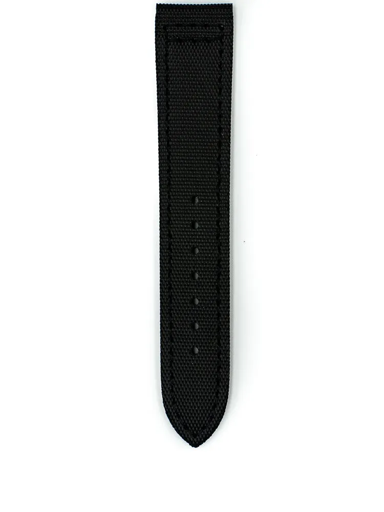 Tactical Sailcloth - Black (White Stitches)