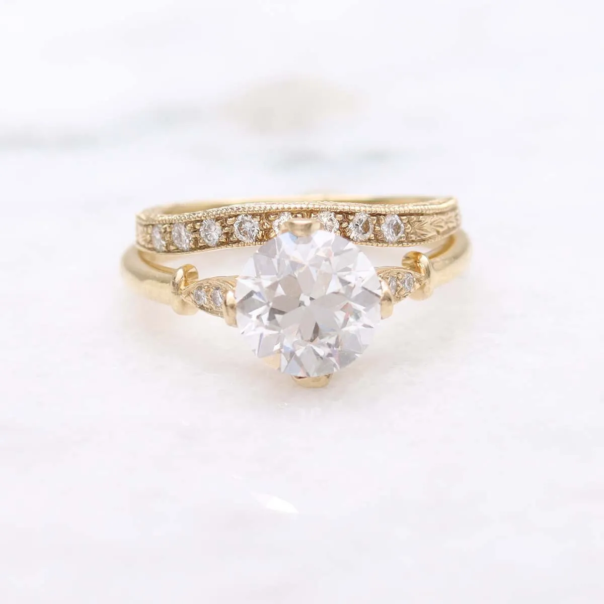 The Zoe Edwardian Inspired Old European Cut Engagement Ring #3606-6