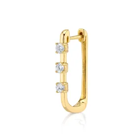 Three-Stone Bezel Hoop