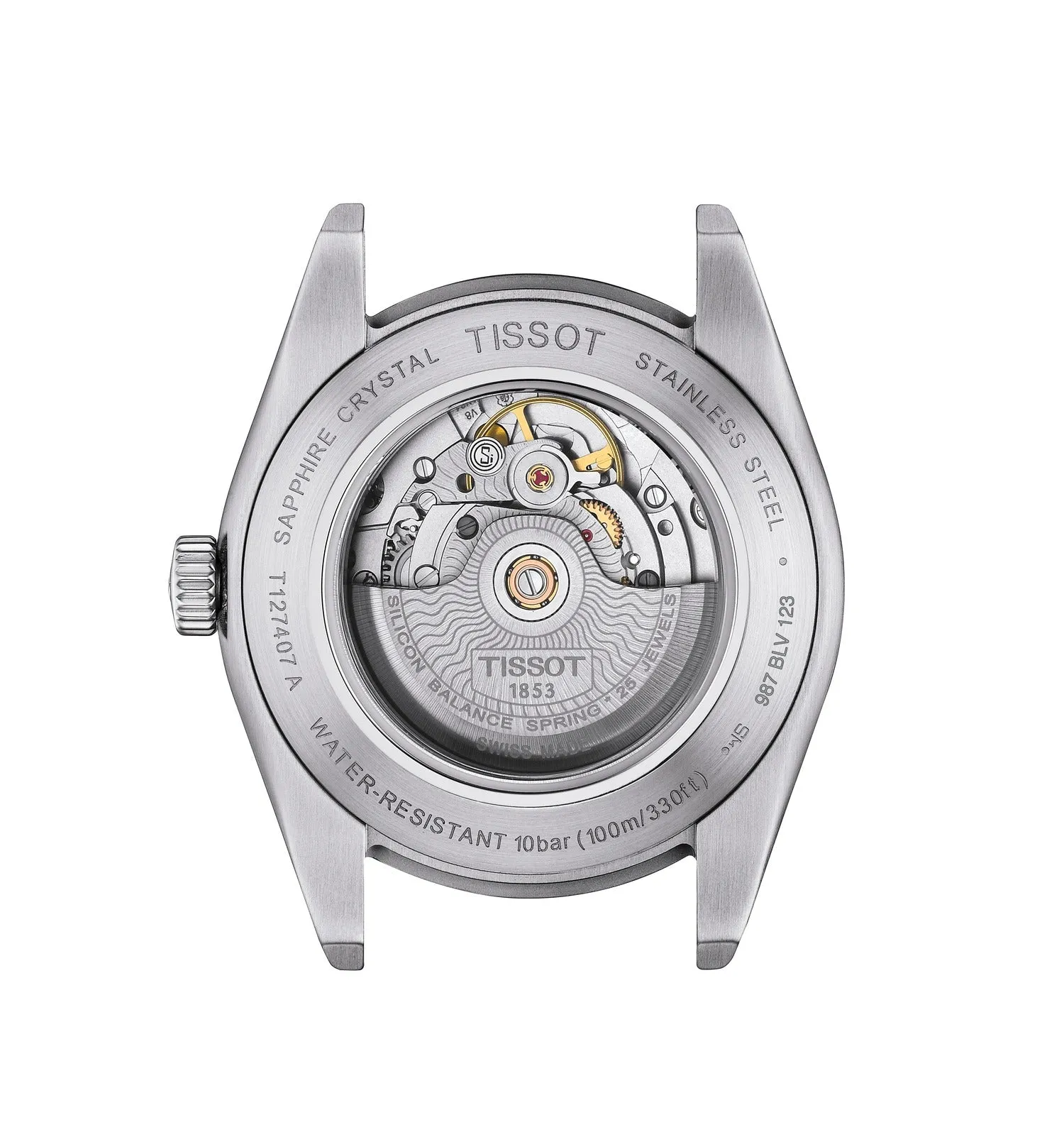 Tissot 40mm Stainless Steel Gentleman Blue Powermatic 80 Automatic Watch