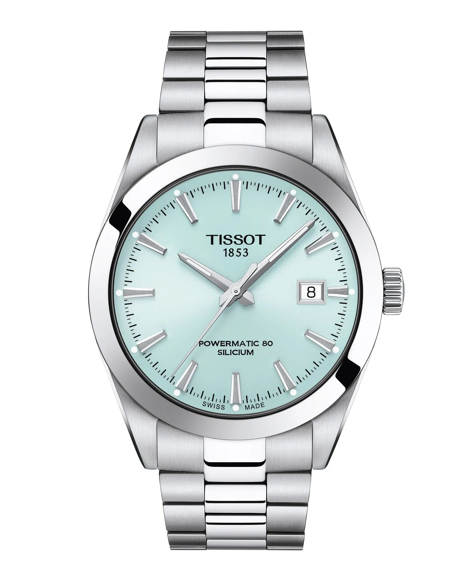 Tissot 40mm Stainless Steel Gentleman Blue Powermatic 80 Automatic Watch